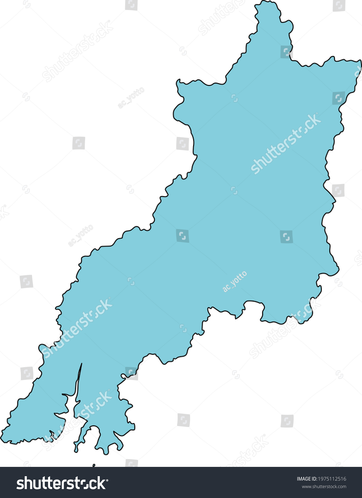 Map Yamaguchi City Yamaguchi Prefecture Japan Stock Vector (Royalty