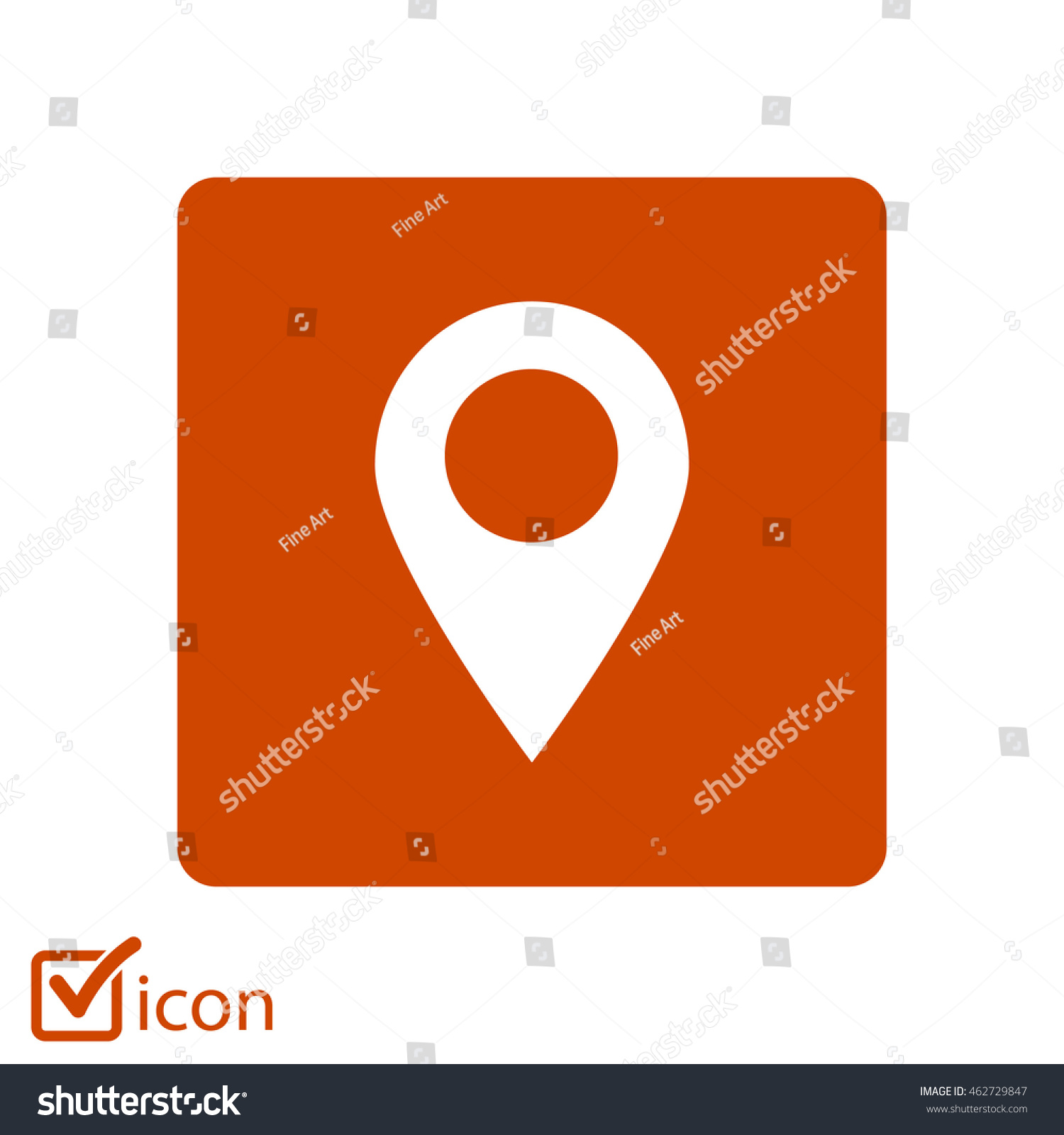 Map Pointer Icon Gps Location Symbol Stock Vector (Royalty Free
