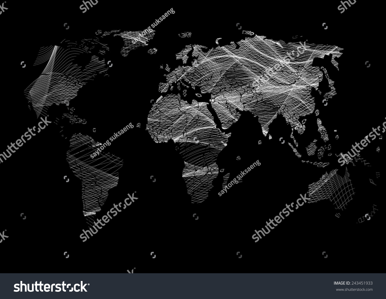 Map Vector Drawing Lines Background Text: เวกเตอร์สต็อก (ปลอดค่า ...