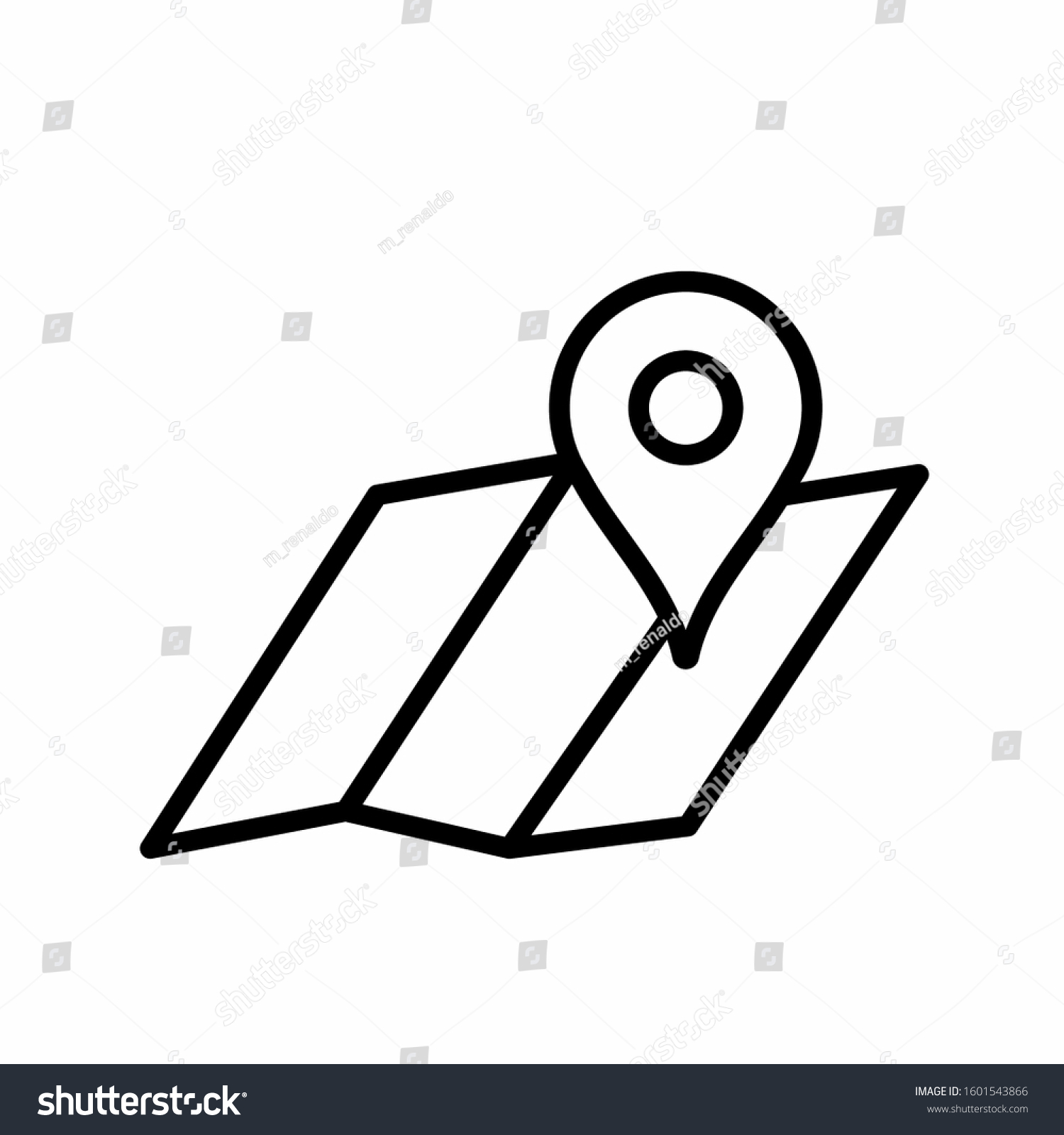 Maps Icon On Eps 10 White Stock Vector Royalty Free