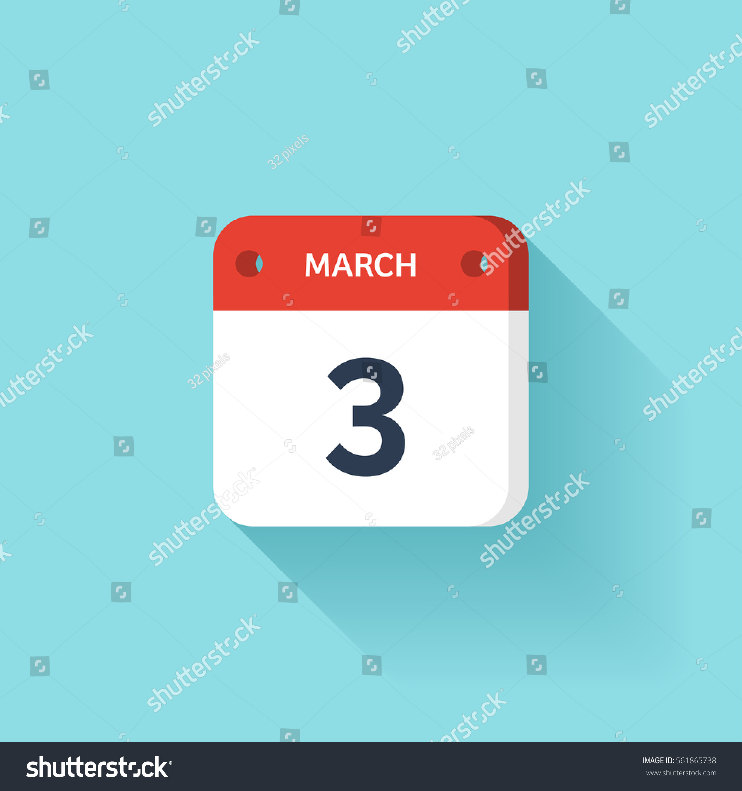 Calendar Illustration Vector : March isometric calendar icon shadowvector stock vector Calendar Illustration Vector : March isometric calendar icon shadowvector stock vector