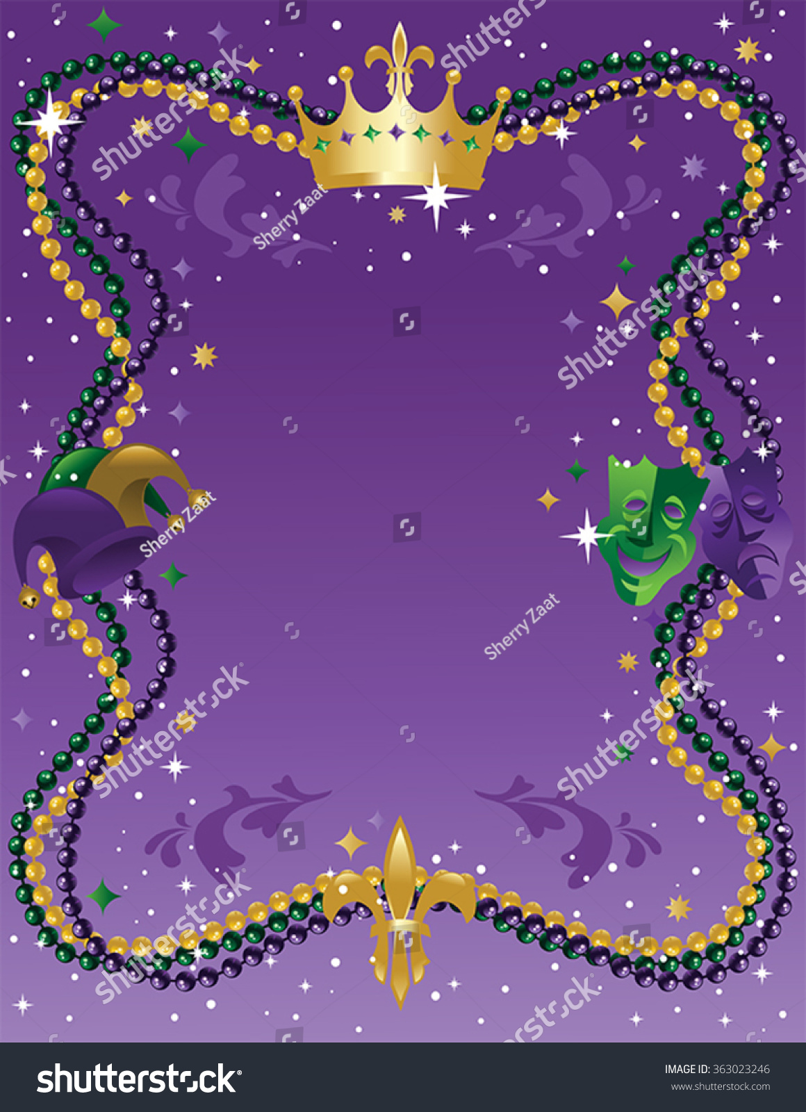 Mardi Gras Background Stock Vector 363023246 - Shutterstock