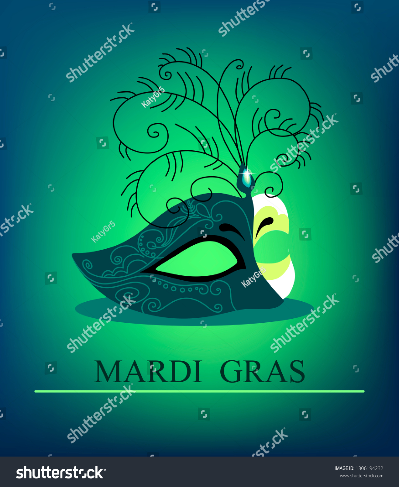 Mardi Gras Mask Flyer Poster Template Stock Vector Royalty Free Shutterstock