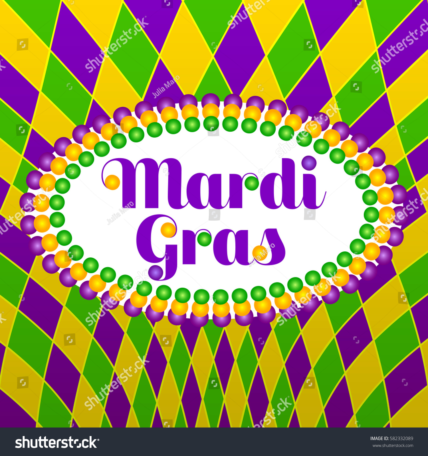 Mardi Gras Party Poster Calligraphy Typography Stock Vector (Royalty ...