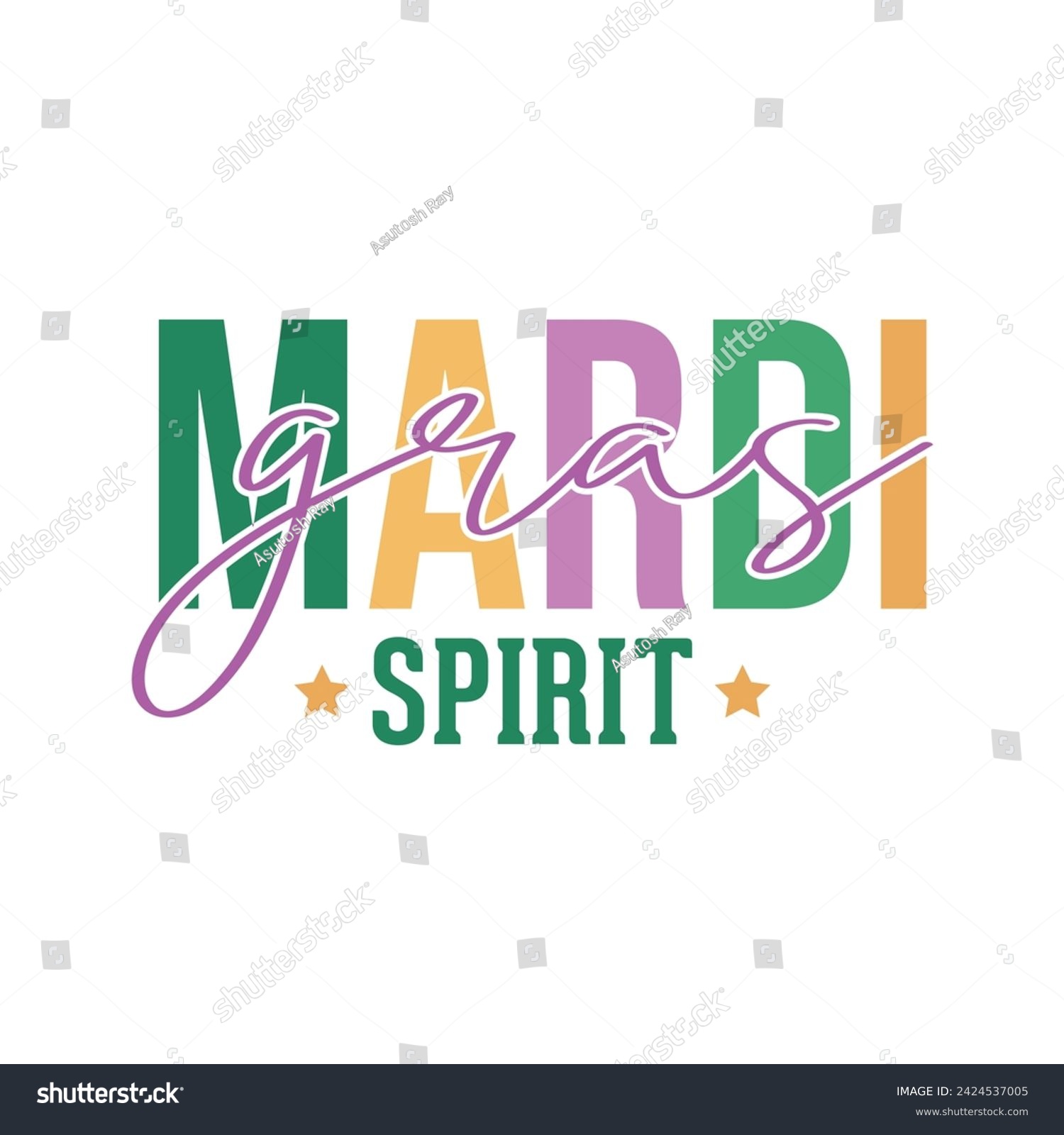 SVG of Mardi Gras Spirit T Shirt Design svg