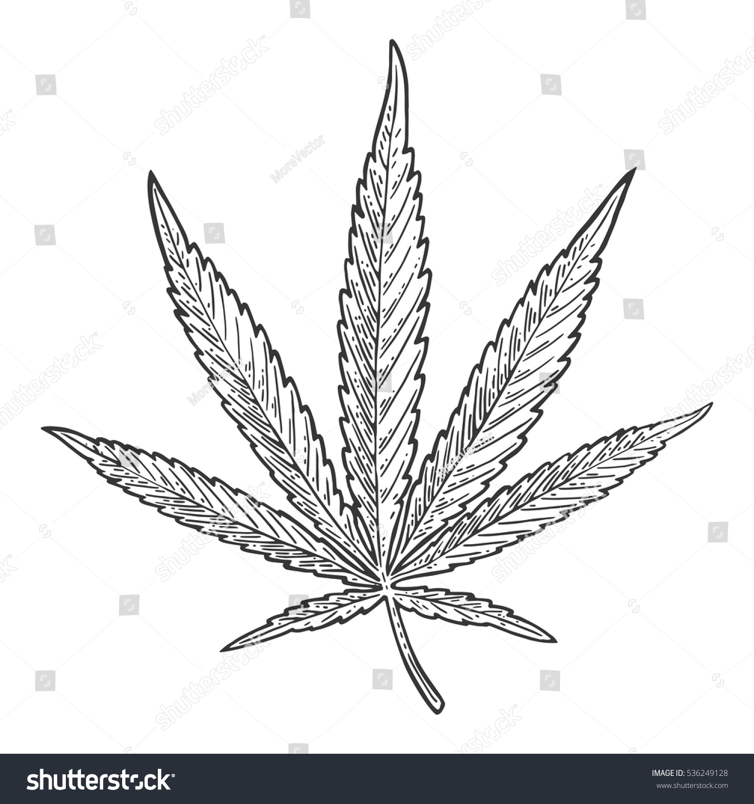 лист марихуаны рисунки