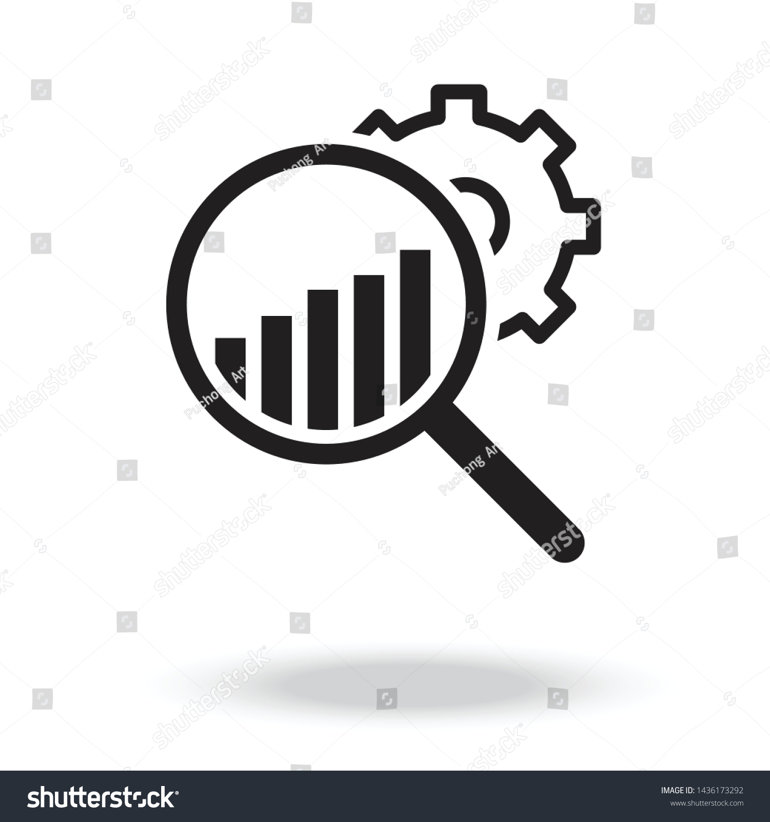 SVG of Market Research Icon vector.Analysis Icon.Research Icon svg