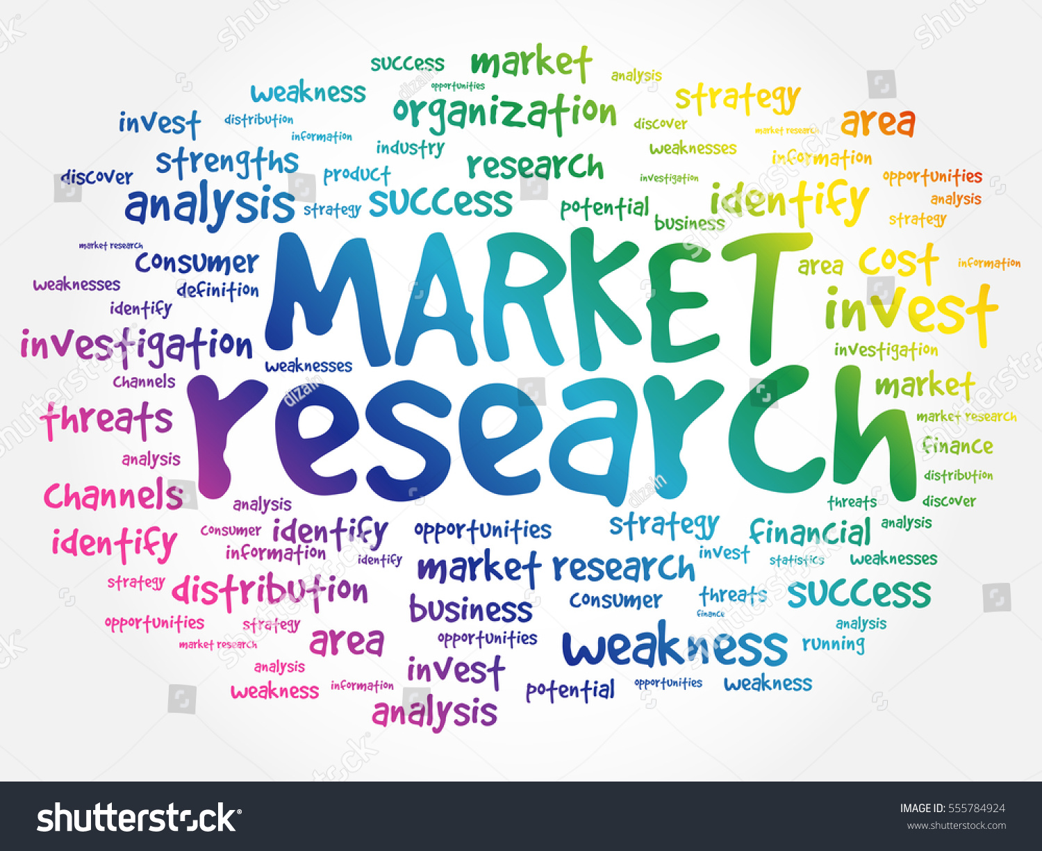 Market Research Word Cloud Collage Business Stock Vector (Royalty Free ...