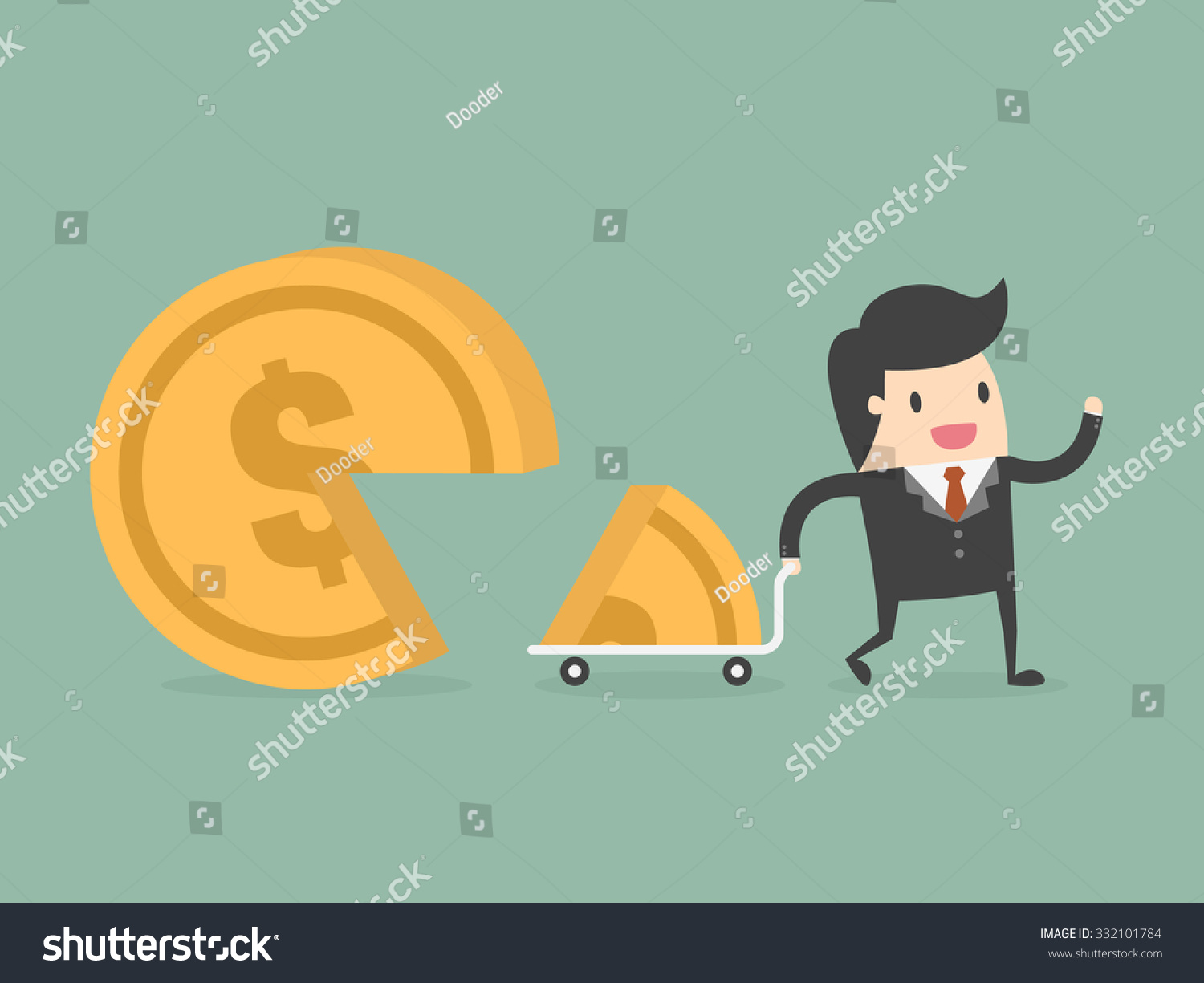 Market Share. Business Concept Cartoon Illustration. - 332101784 ...