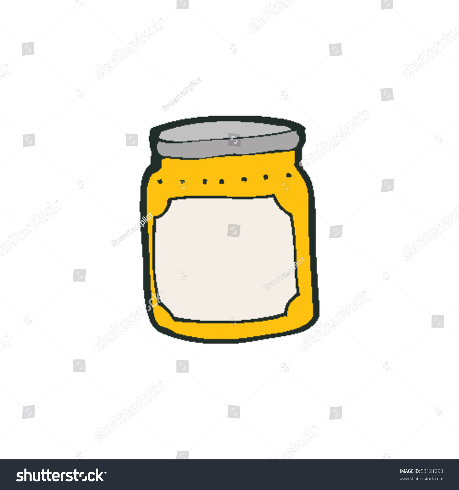 Marmalade Jar Cartoon Stock Vector Illustration 53121298 : Shutterstock