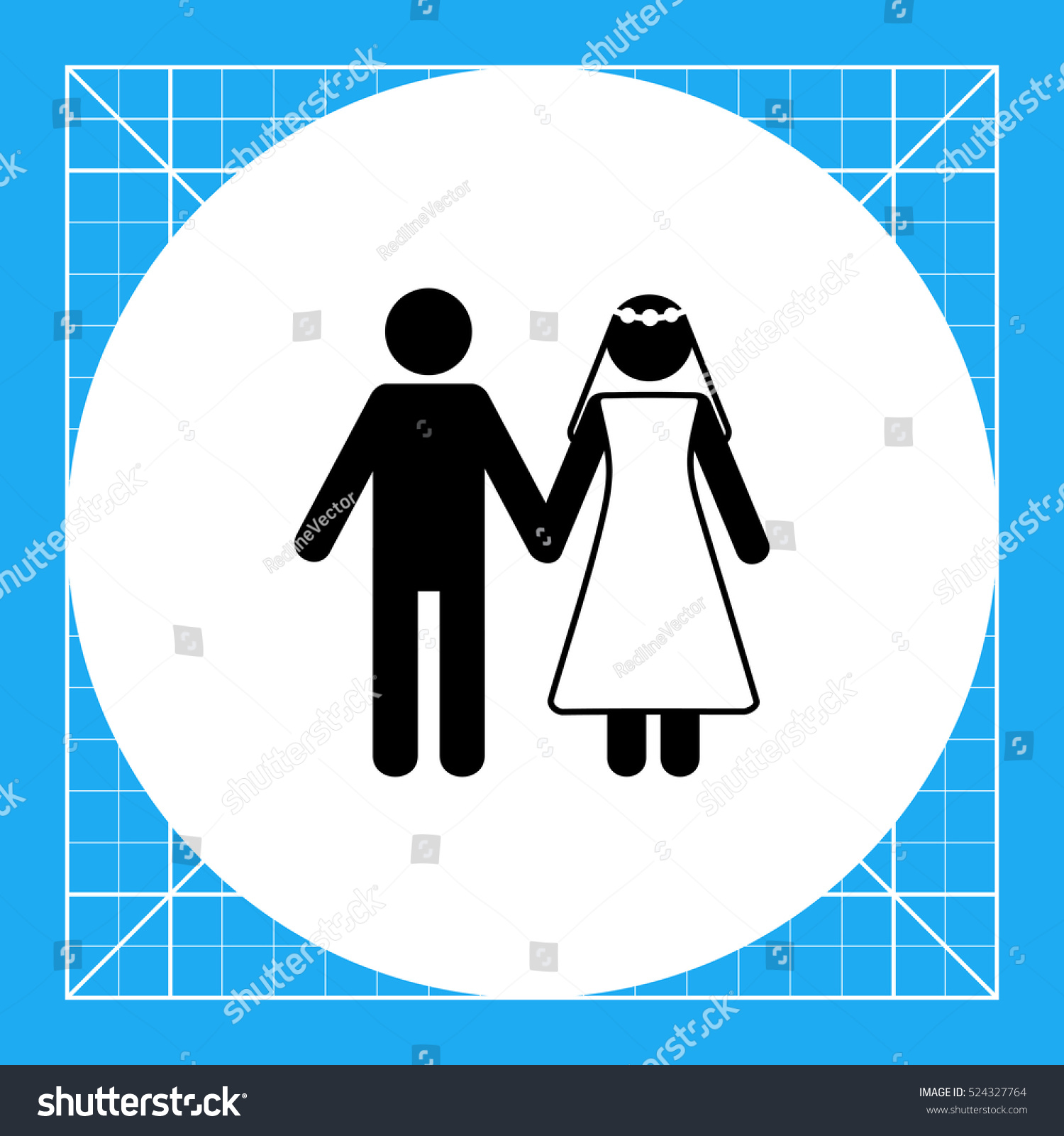 Marriage Concept Icon Man Woman Stock Vector (Royalty Free) 524327764 ...