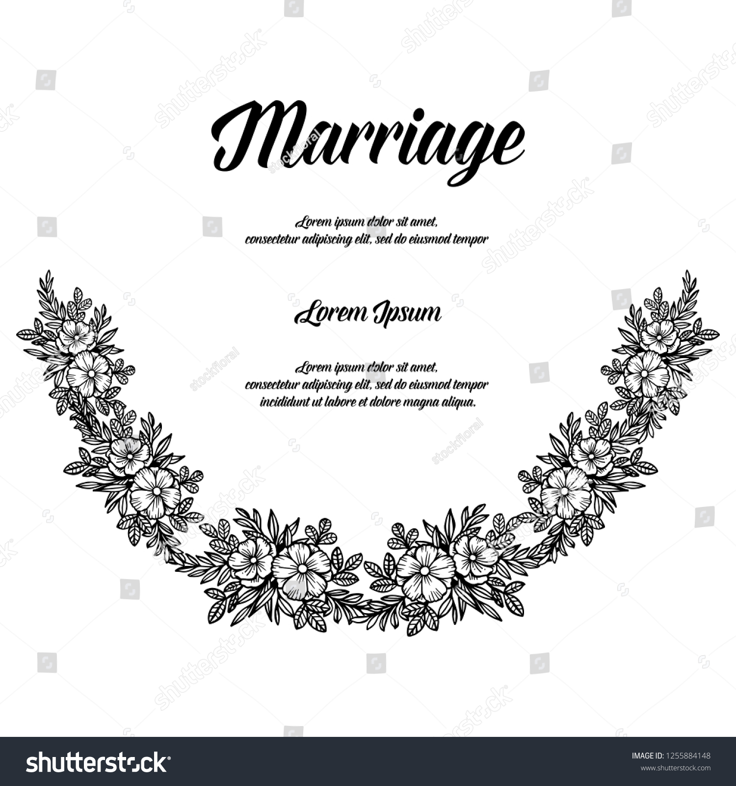 Marriage Invitation Card Wedding Card Template Stock Vector Royalty Free 1255884148 Shutterstock 7428