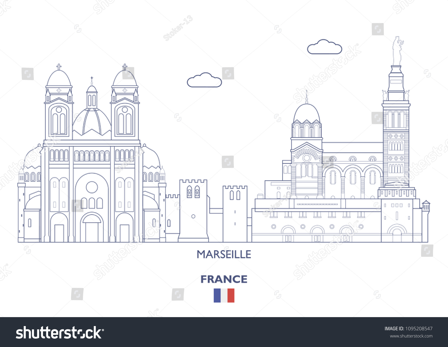 58 Marseille france famous place Stock Illustrations, Images & Vectors ...