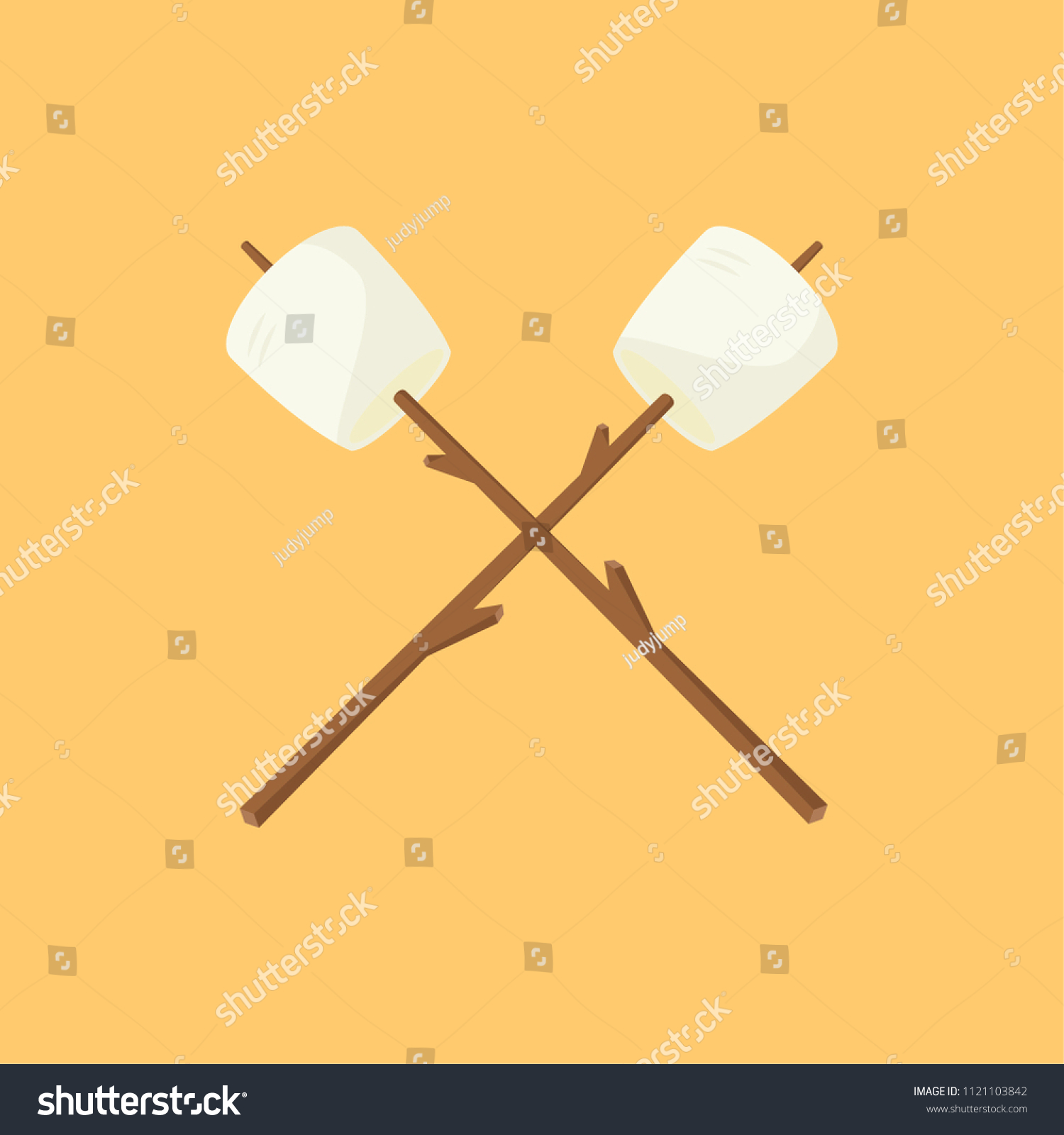 Marshmallow Stick Vector Free Space Text 库存矢量图（免版税）1121103842