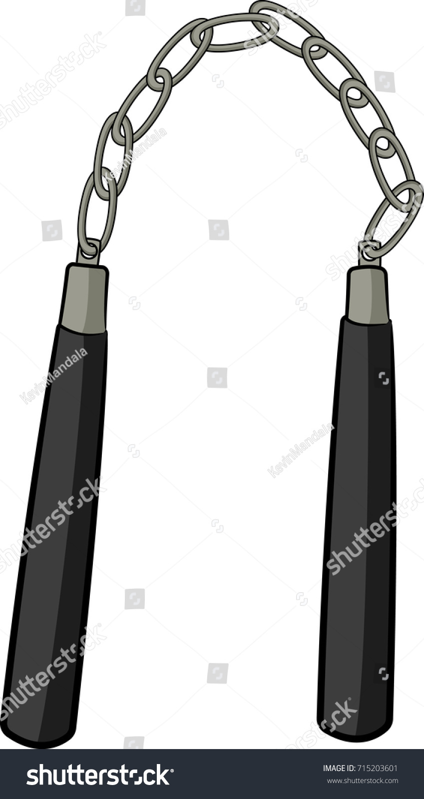 Martial Arts Double Stick Weapon Vector Stock Vector (Royalty Free