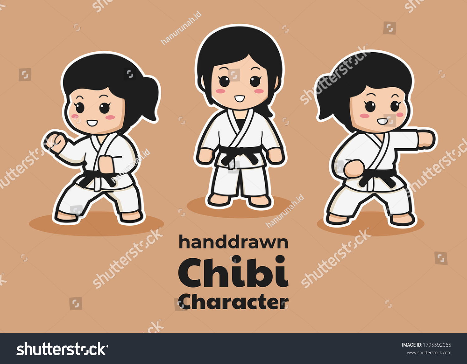 Martial Arts Themed Vector Graphic Illustration Stock Vector Royalty Free