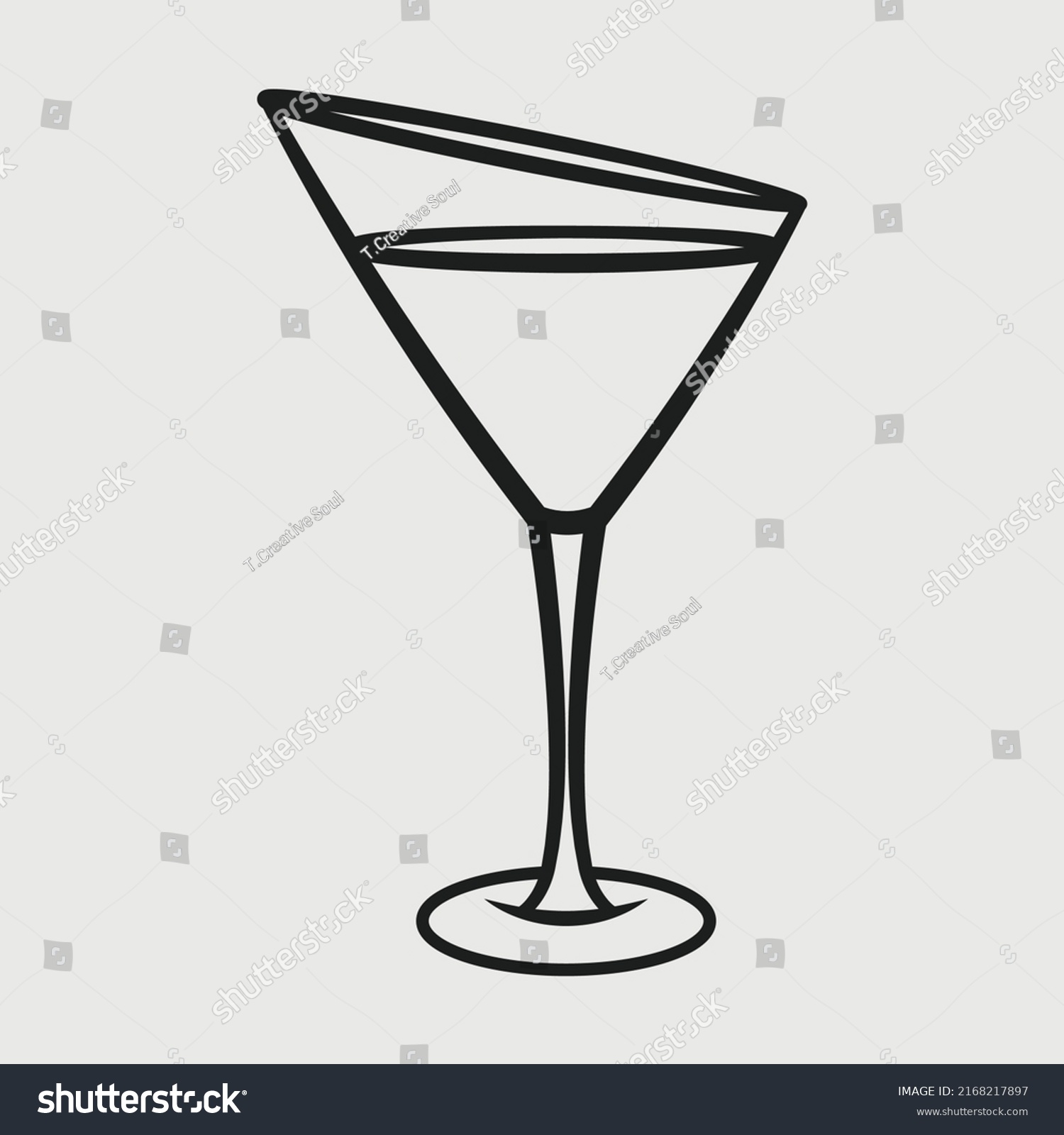 SVG of Martini Glass Outline SVG Bundle Cut File, Wine Glass Svg, Alcoho Glass Svg, Whiskey Glass , Party  svg