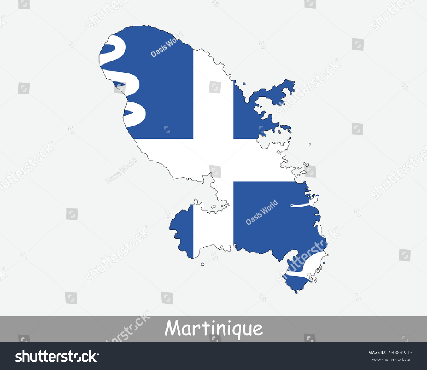 SVG of Martinique Map Flag. Map of Martinique with flag isolated on white background. Overseas department, region and single territorial collectivity of France. Vector illustration. svg