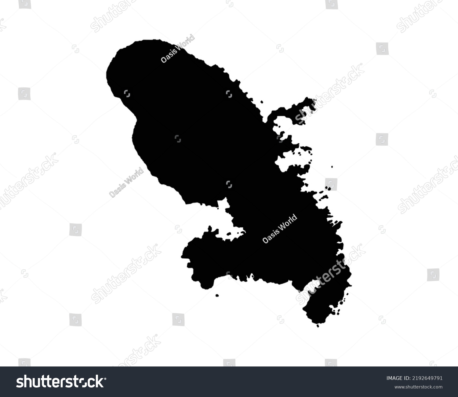 SVG of Martinique Map. Martinique Island Map. Black and White French Overseas Department Territory Border Boundary Line Outline Geography Shape Vector Illustration EPS Clipart svg