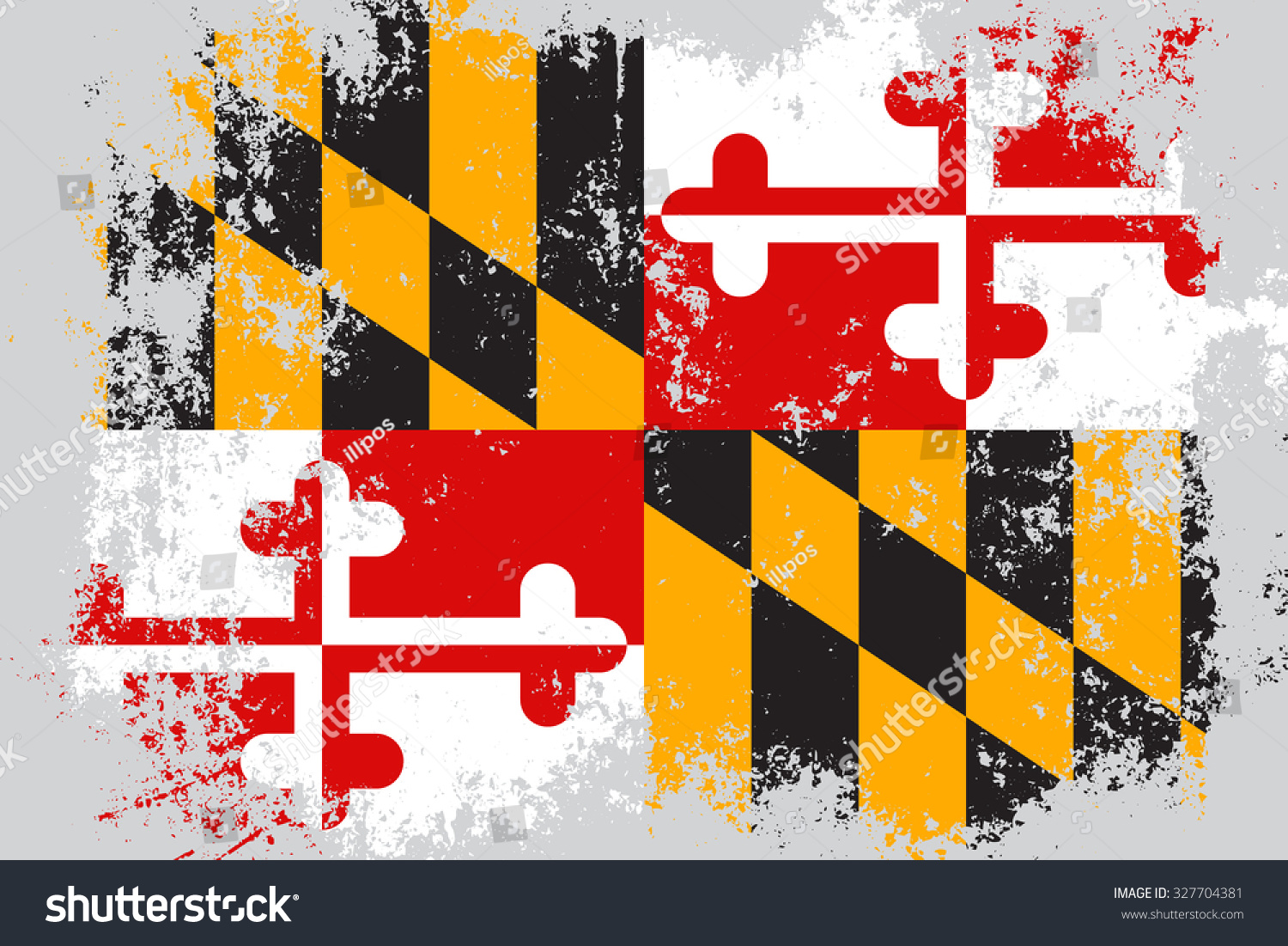 Vector Maryland State Flag