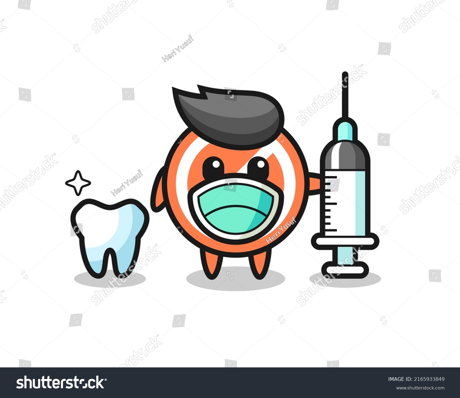 SVG of Mascot character of stop sign as a dentist , cute style design for t shirt, sticker, logo element svg