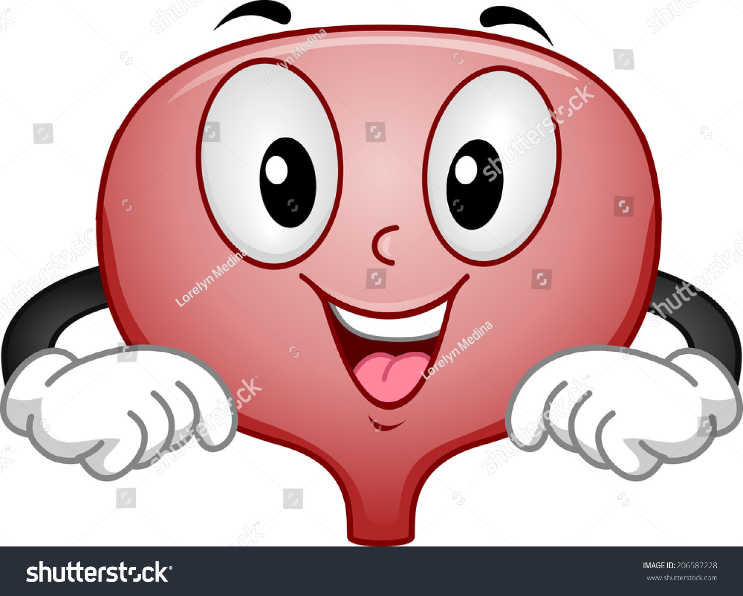 Mascot Illustration Featuring Happy Bladder Stock Vector (Royalty Free ...