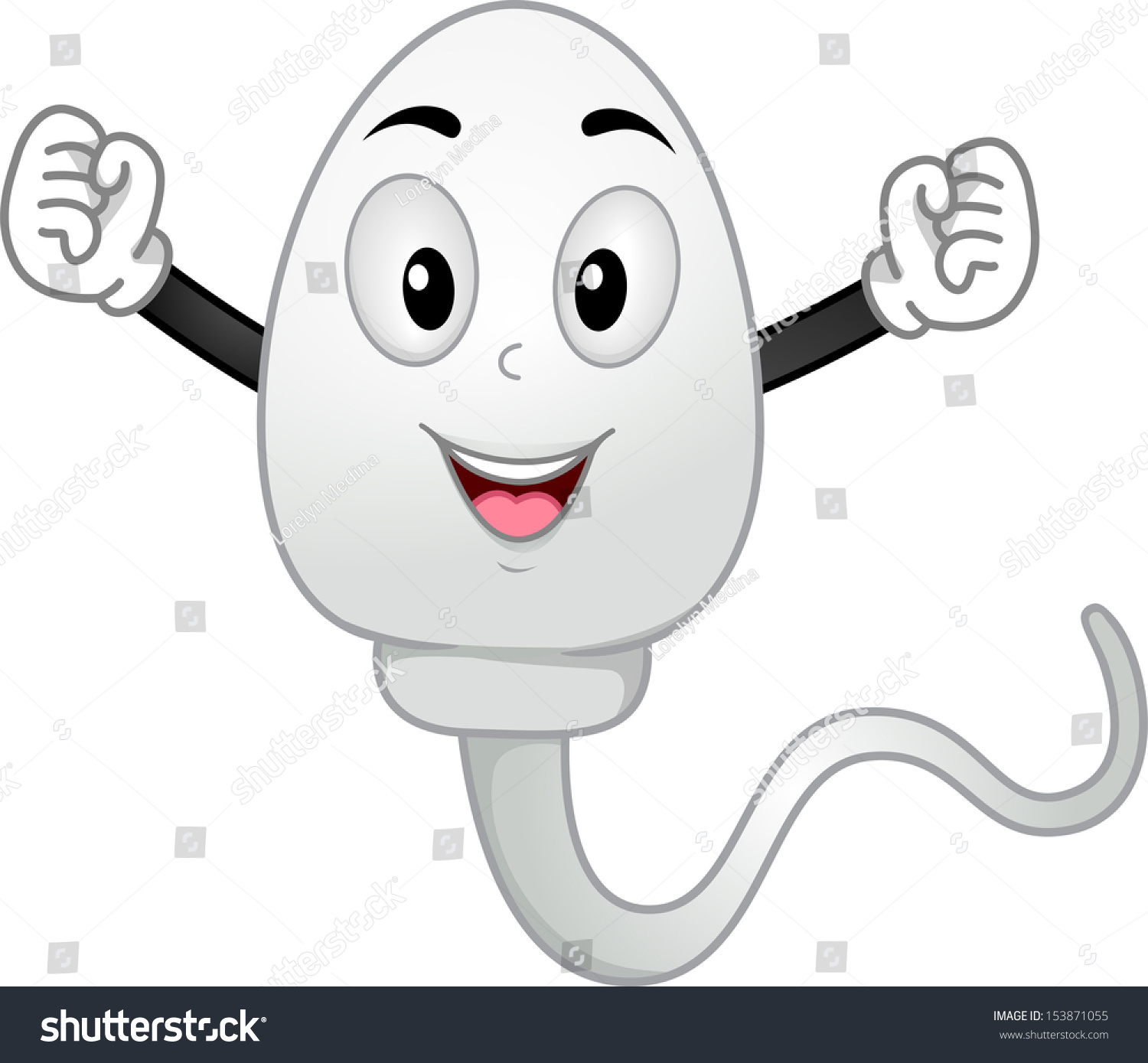 Mascot Illustration Featuring Sperm Cell Doing Stock Vector (Royalty ...