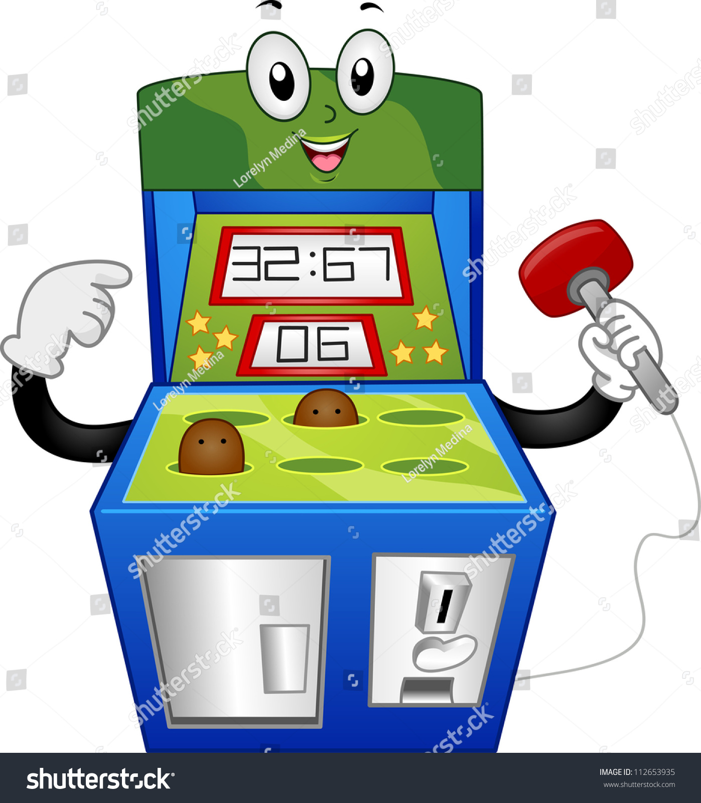 Mascot Illustration Of A Whack-A-Mole Mascot Holding A Mallet ...