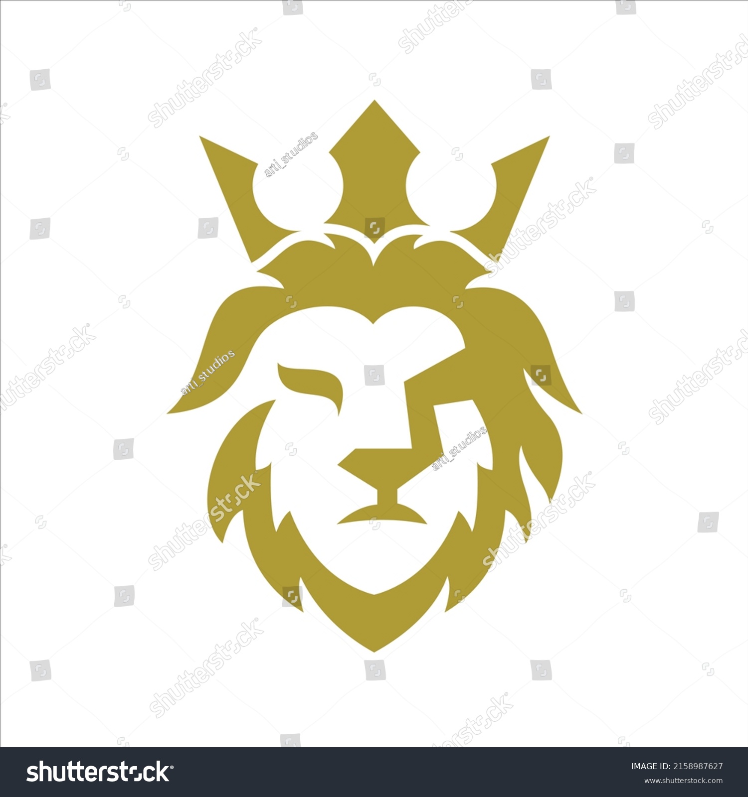 Mascot Lions Head King Lion Logo Stock Vector (Royalty Free) 2158987627 ...