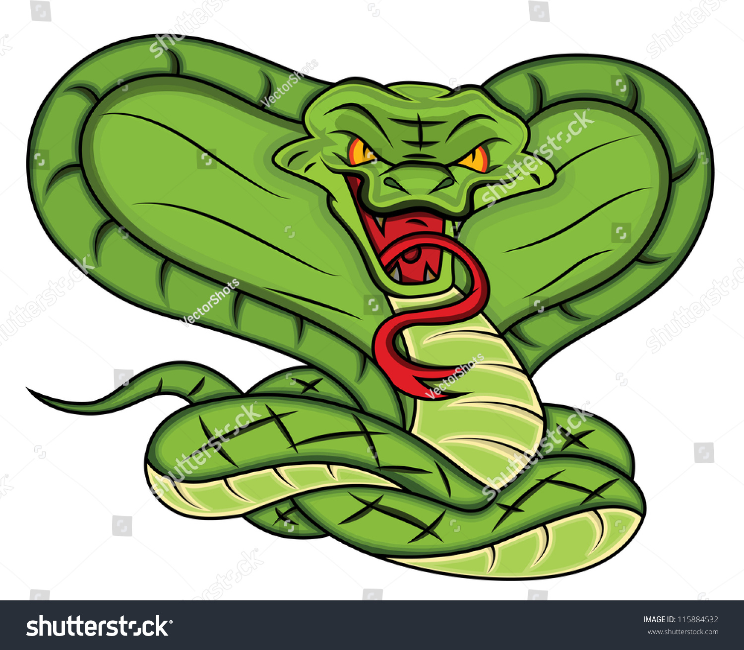 SVG of Mascot of Angry Snake Vector Illustration svg