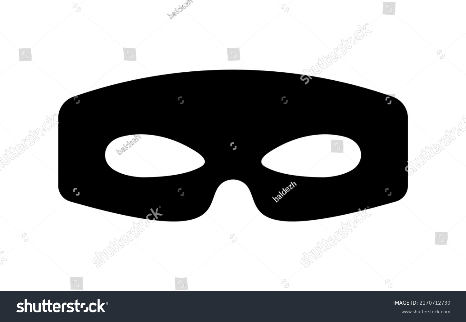 Mask Bandit Superhero Carnival Villain Vector Stock Vector (Royalty ...