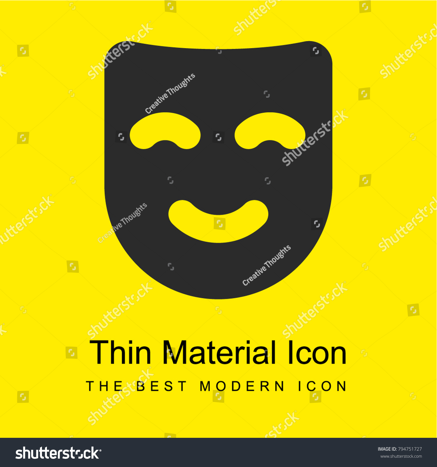 Download Mask Bright Yellow Material Minimal Icon Stock Vector Royalty Free 794751727 PSD Mockup Templates