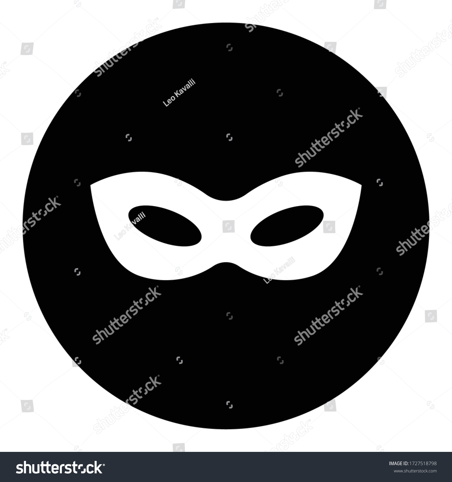 Mask Simple Icon Flat Desing Stock Vector (Royalty Free) 1727518798 ...