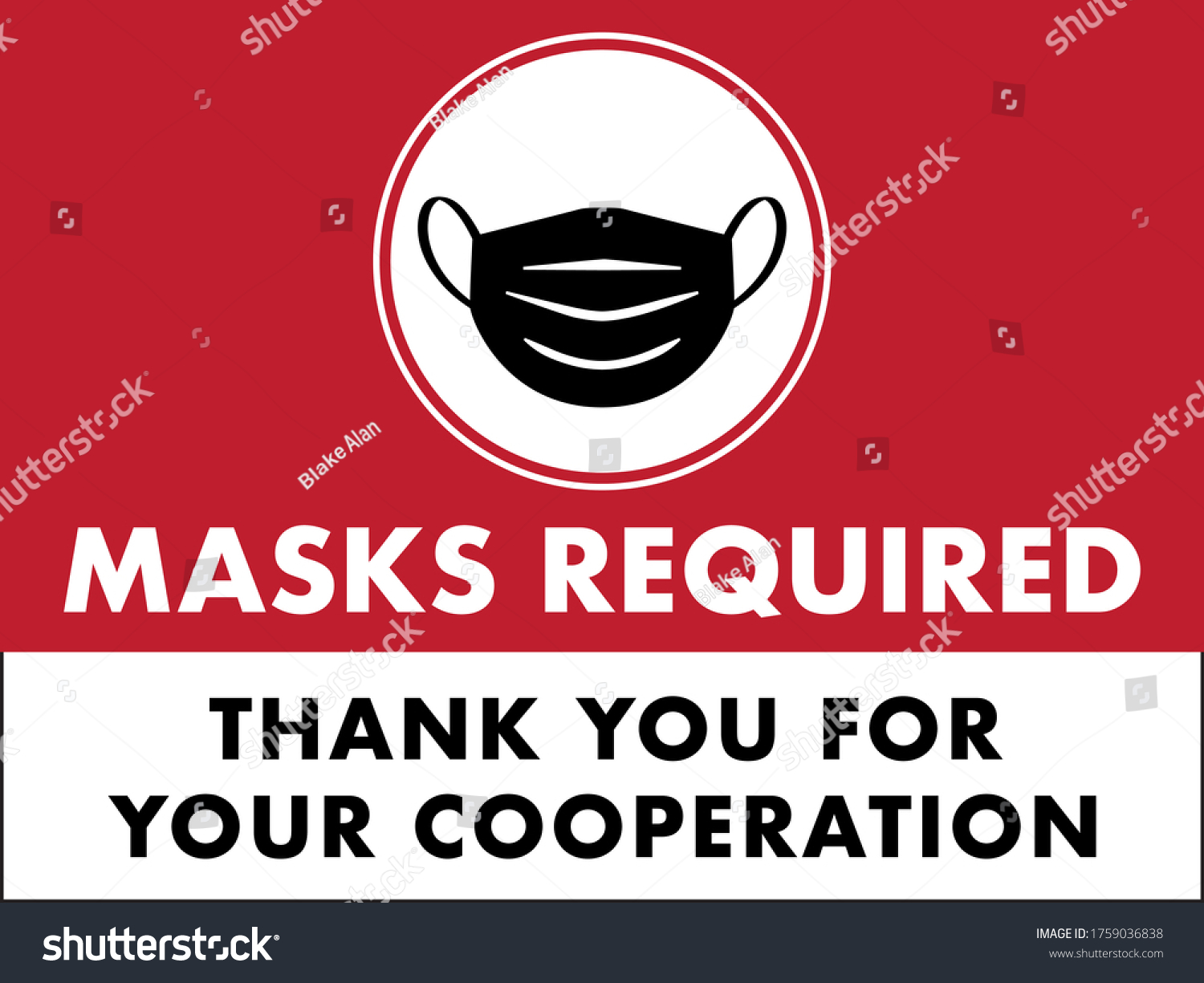 Masks Required Sign Restaurants Retail Business Stock Vector Royalty Free