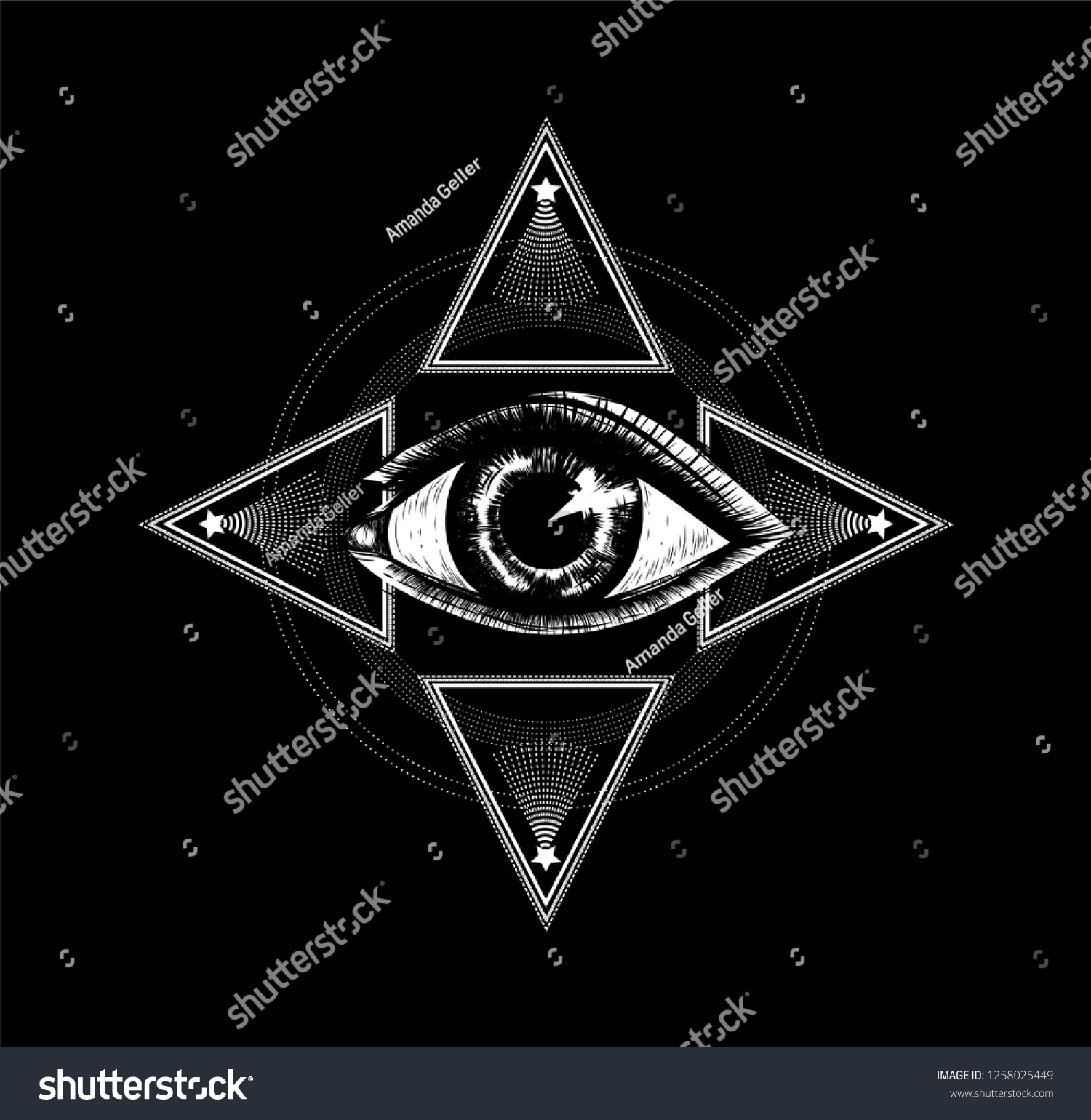 Masonic Symbol Power Sacred Geometry All Stock Vector (Royalty Free ...