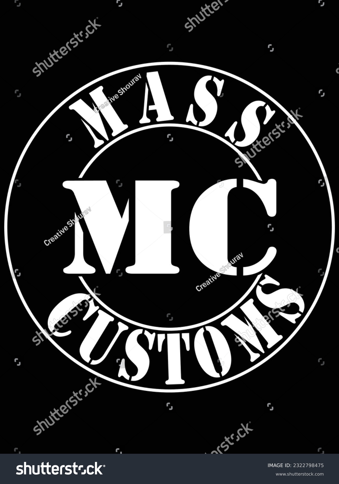 SVG of Mass mc customs vector art design, eps file. design file for t-shirt. SVG, EPS cuttable design file svg
