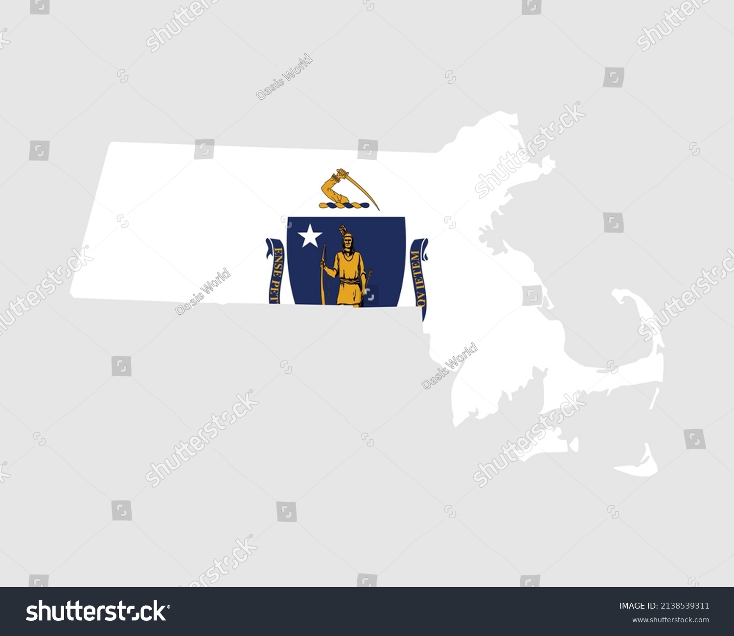 SVG of Massachusetts Map Flag. Map of MA, USA with the state flag. United States, America, American, United States of America, US State Banner. Vector illustration. svg