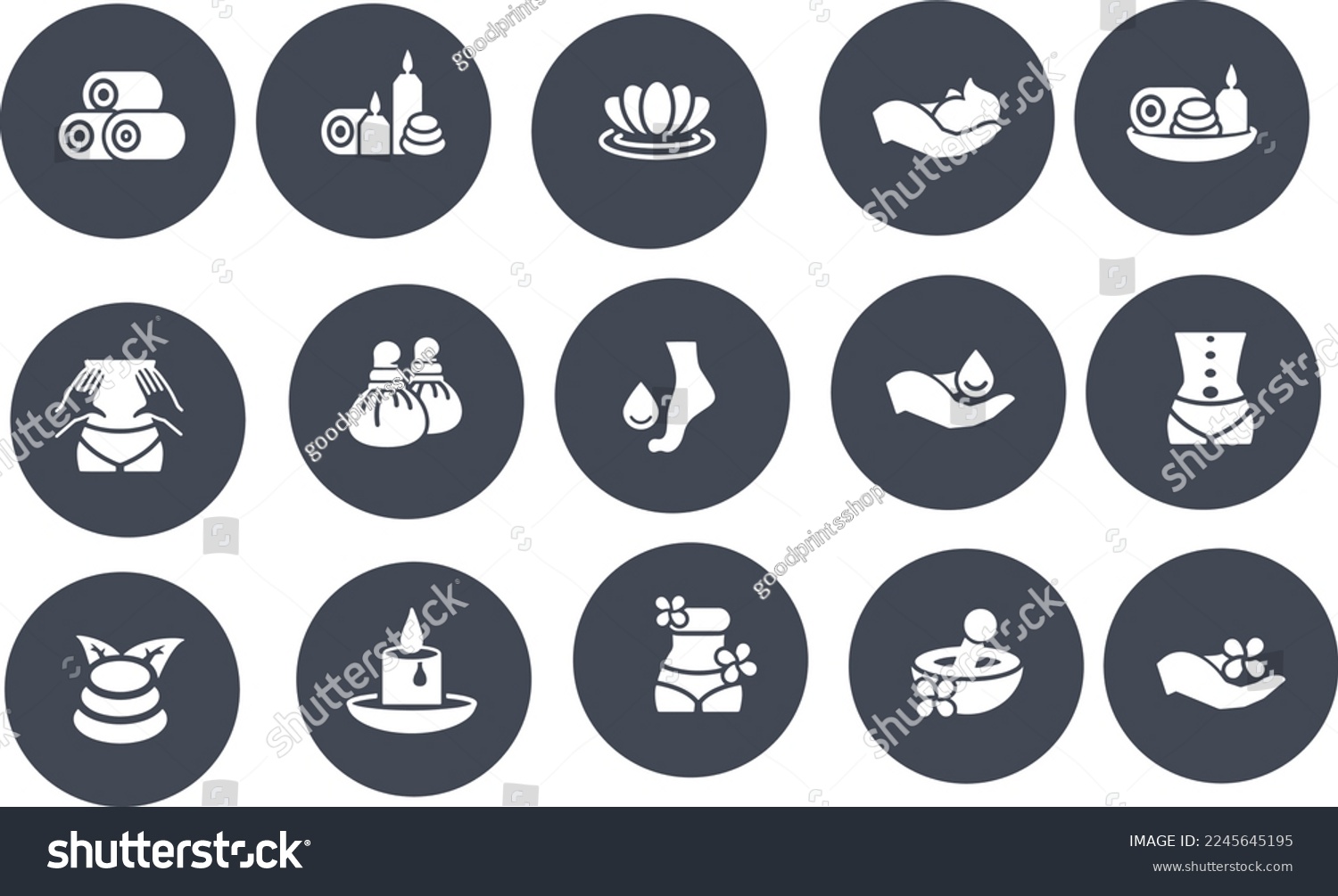 SVG of Massage icon set vector design svg