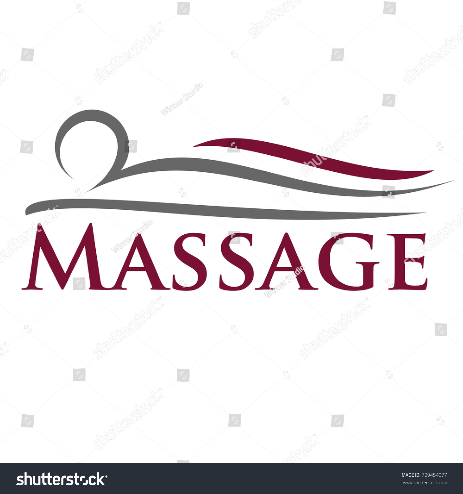 Massage Logo Vector Vetor Stock Livre De Direitos 709454077 Shutterstock 