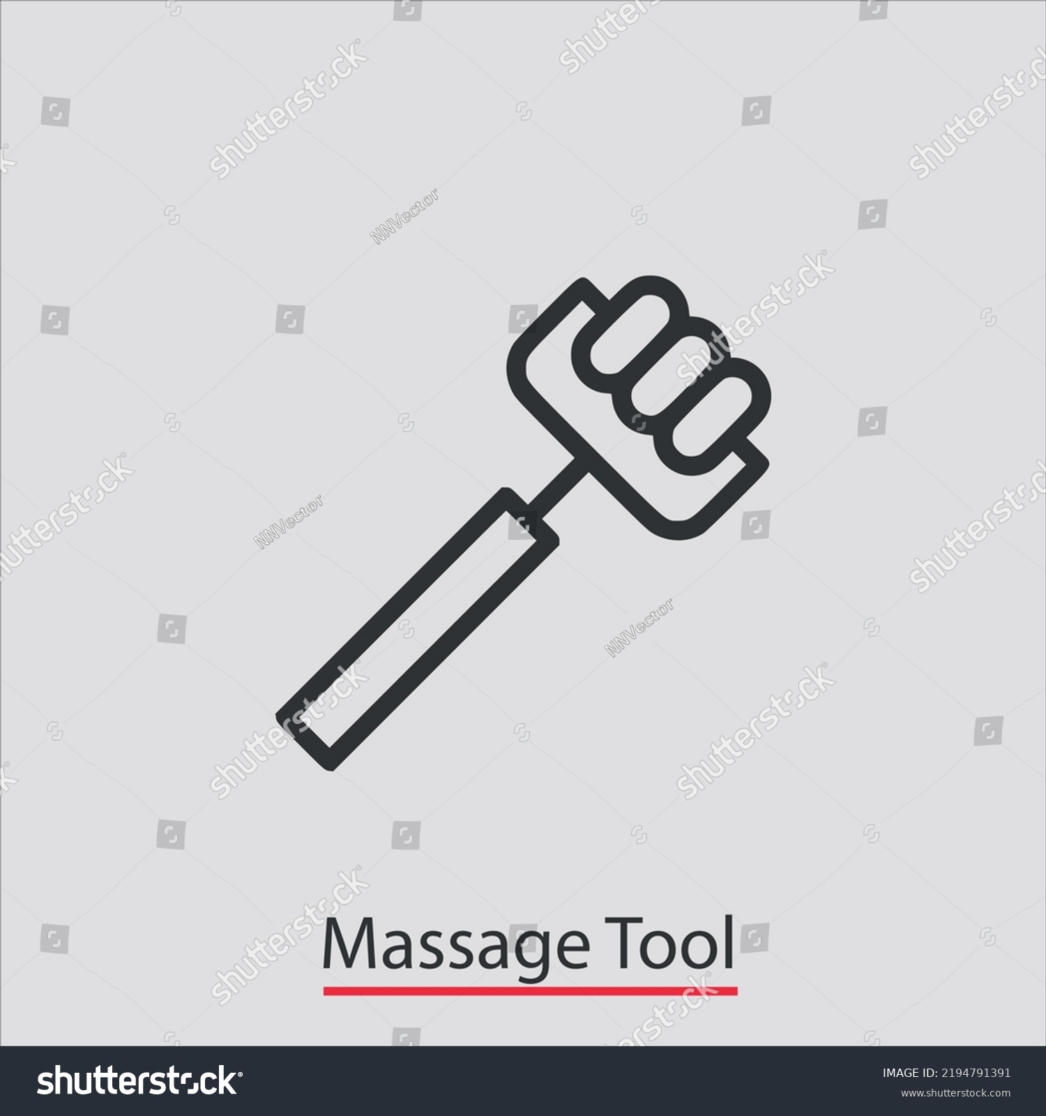 SVG of massage tool icon vector icon.Editable stroke.linear style sign for use web design and mobile apps,logo.Symbol illustration.Pixel vector graphics - Vector svg