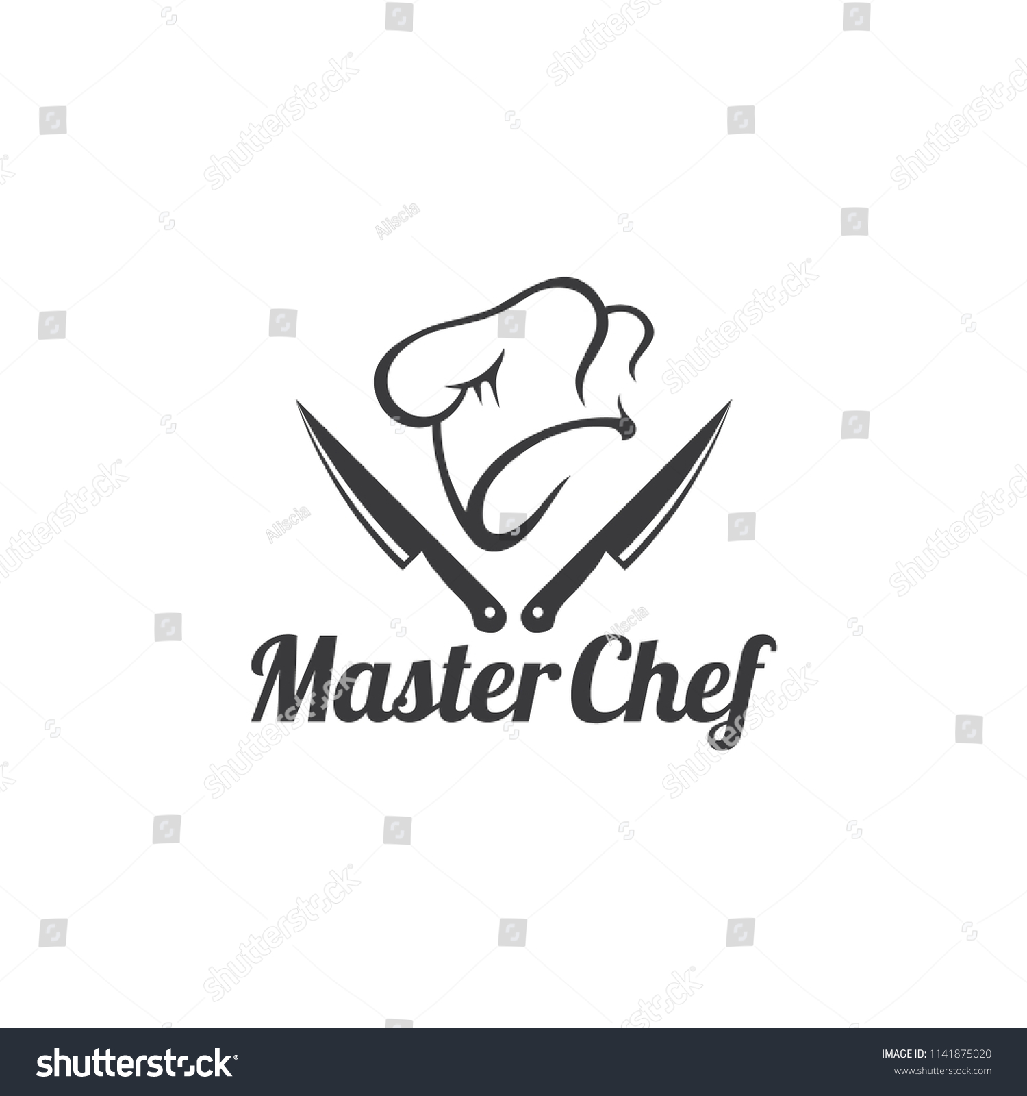 Master Chef Logo Design Vector Stock Vector Royalty Free 1141875020