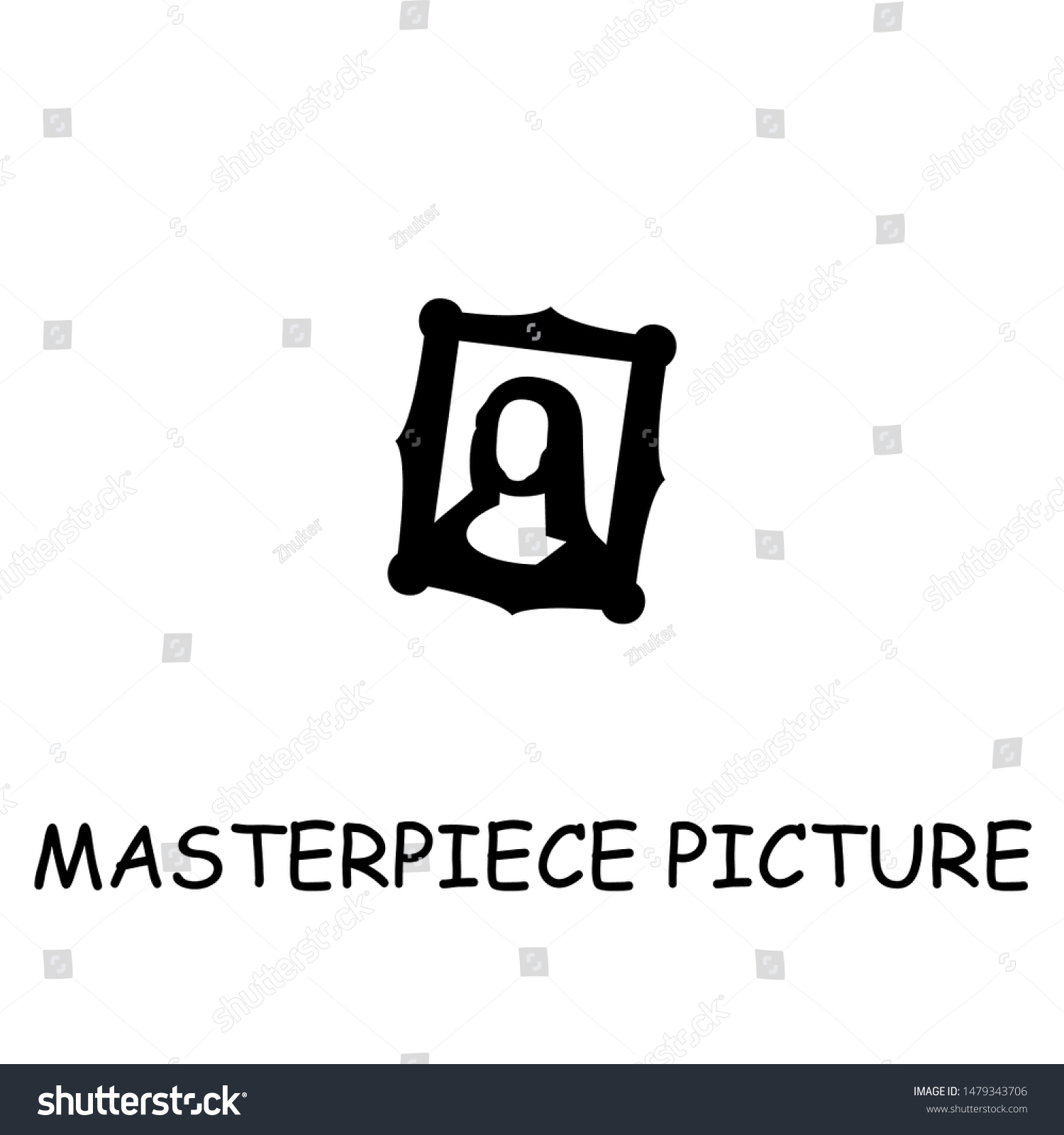 Masterpiece Picture Flat Vector Icon Hand Stock Vector Royalty Free Masterpiece Picture Flat Vector Icon Hand Stock Vector Royalty Free