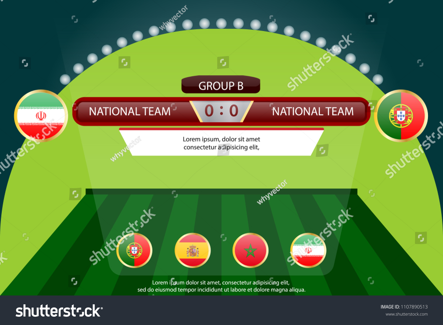 Match Schedule Group B Vector Illustration Stock Vector (Royalty Free ...