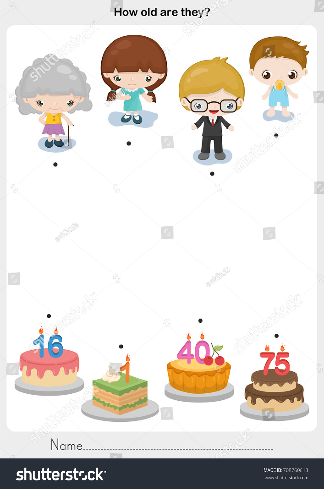 worksheet Cake Decorating Worksheets matching people birthday cake worksheet education stock vector 2018 and for education