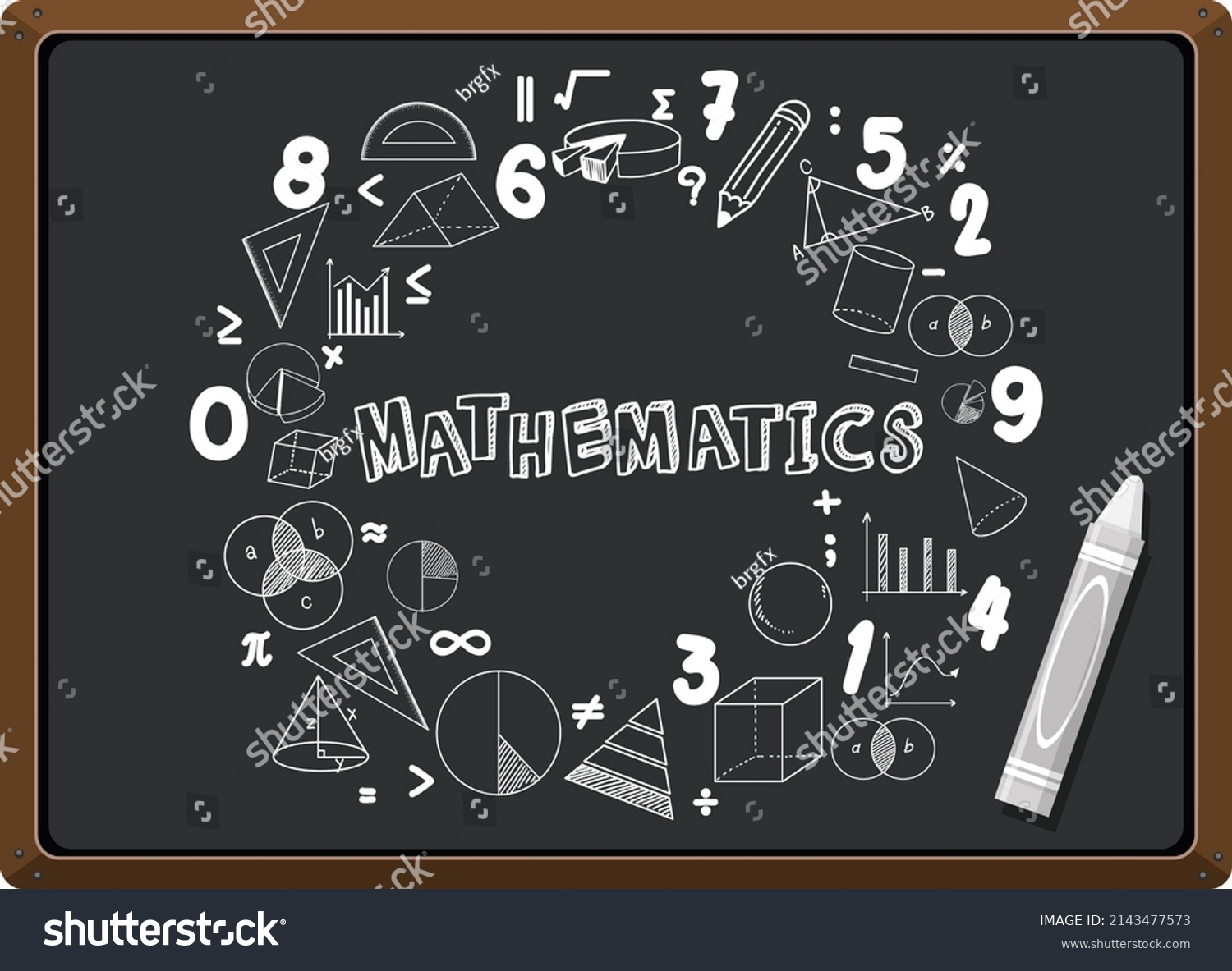 Math Formula On Blackboard Isolated Illustration Stock Vector (Royalty ...