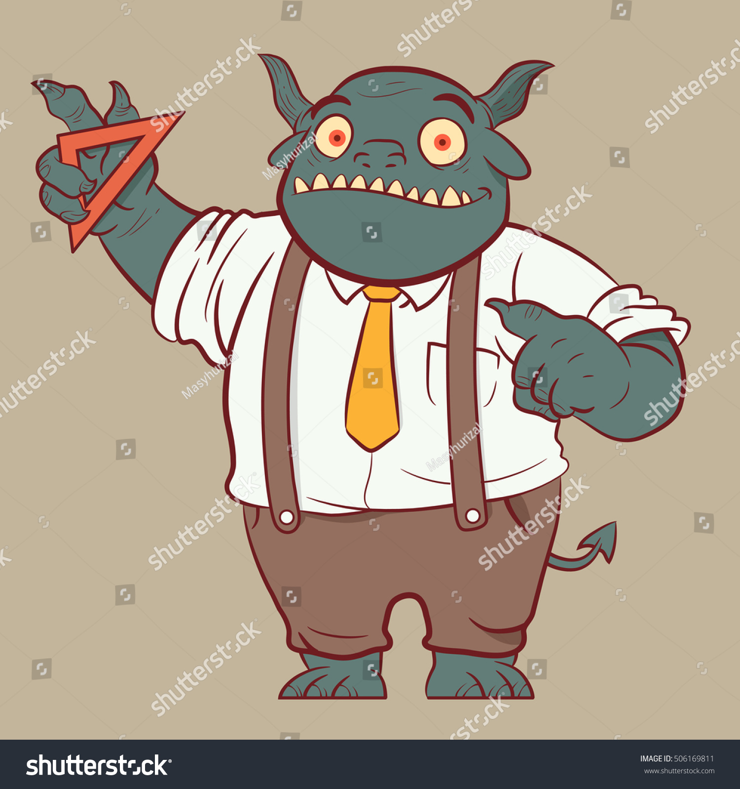 Math Monster Teacher Stock Vector (Royalty Free) 506169811