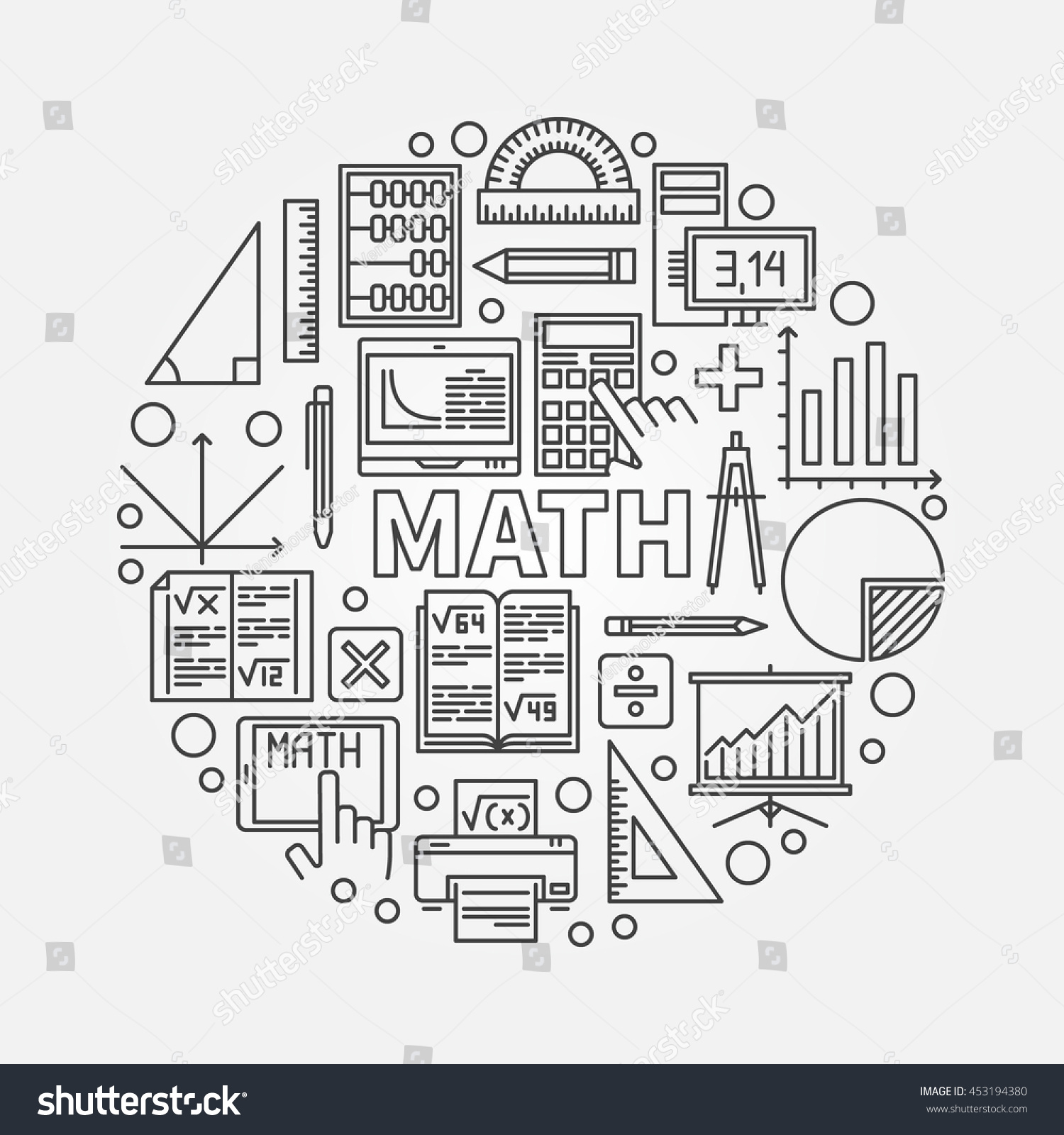 Maths Symbols Outline