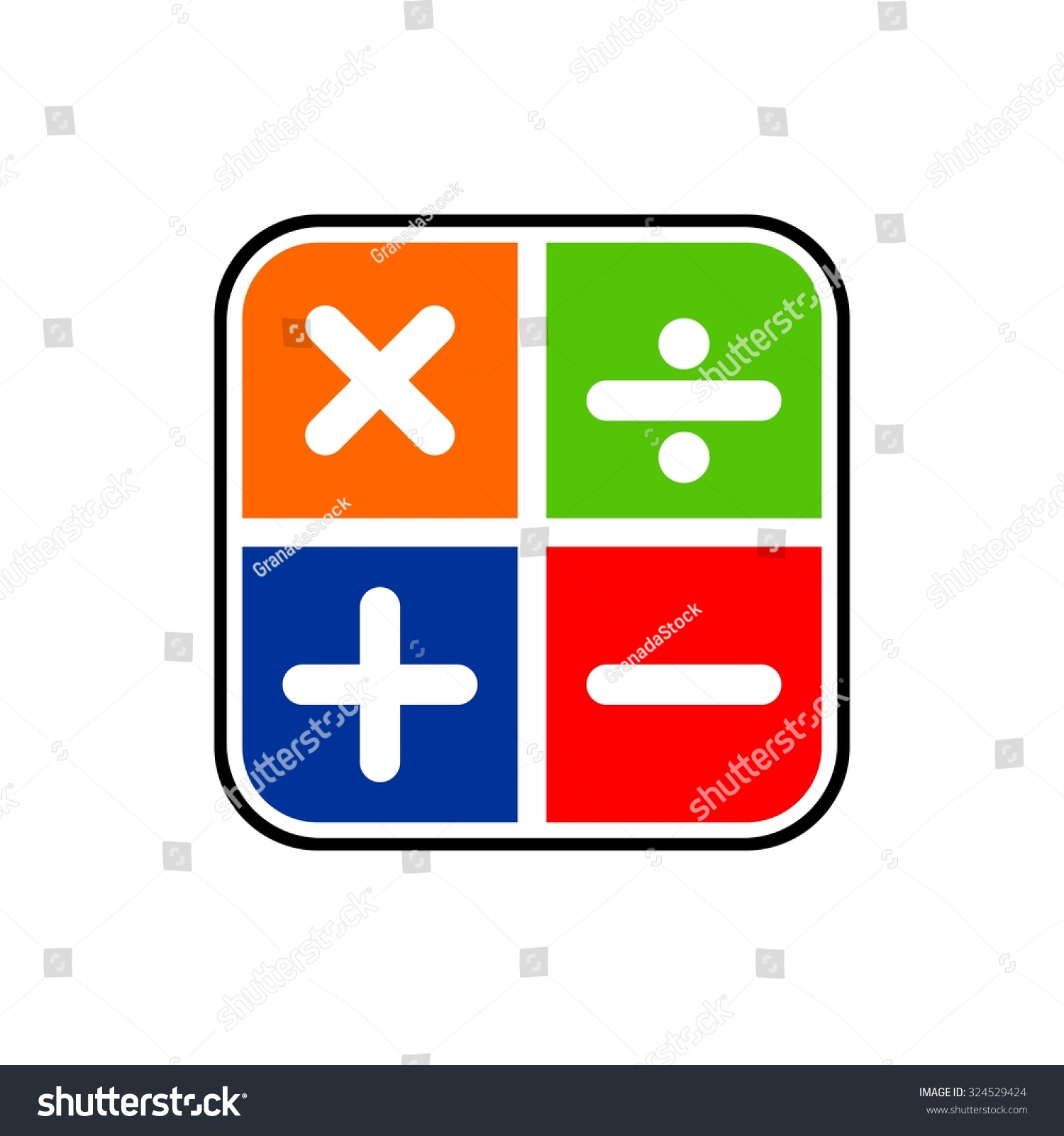 Math Symbol Logo Template Stock Vector Illustration 324529424 ...