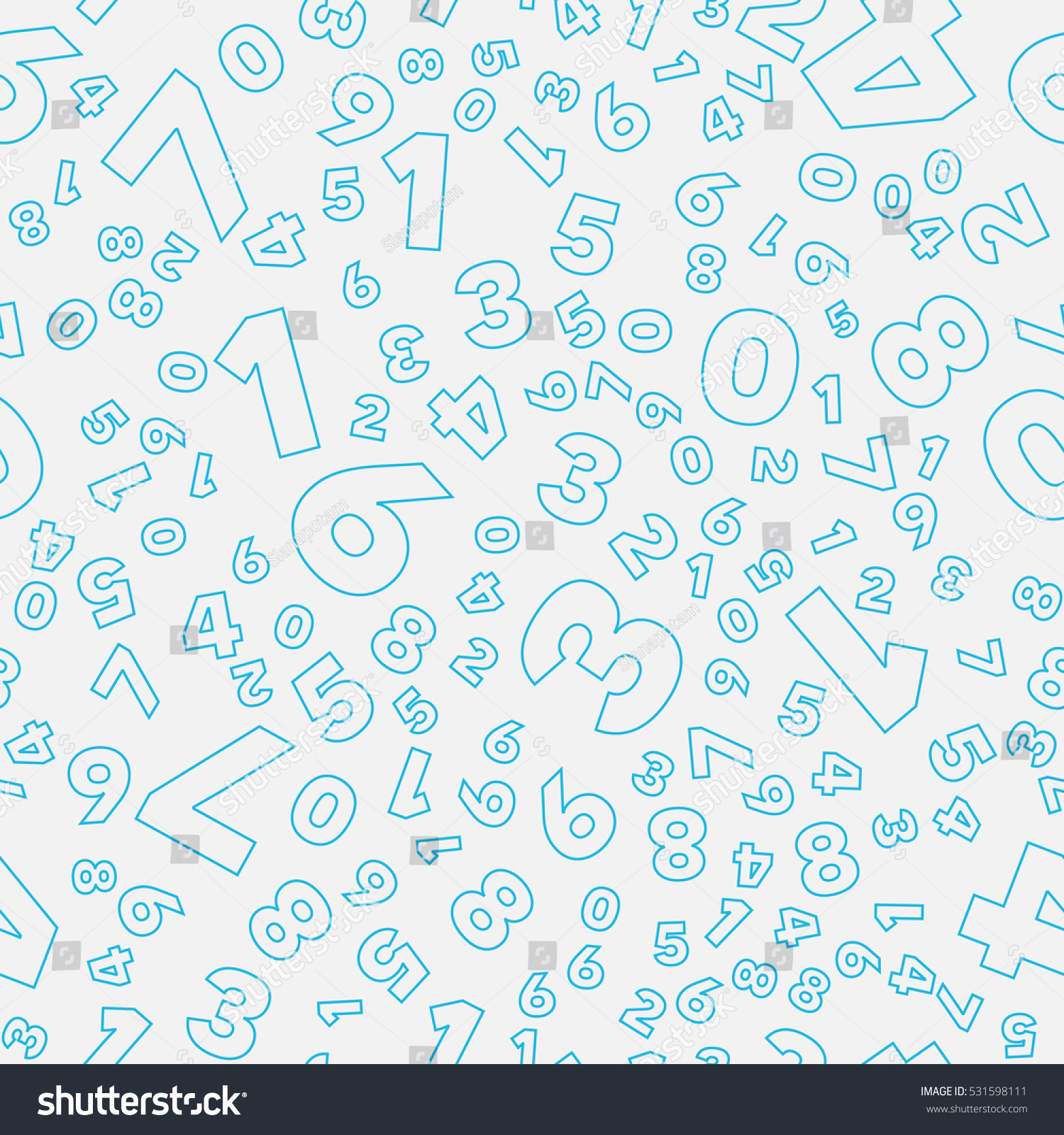 Mathematics Background Different Numbers Random Pattern Stock Vector Mathematics Background Different Numbers Random Pattern Stock Vector