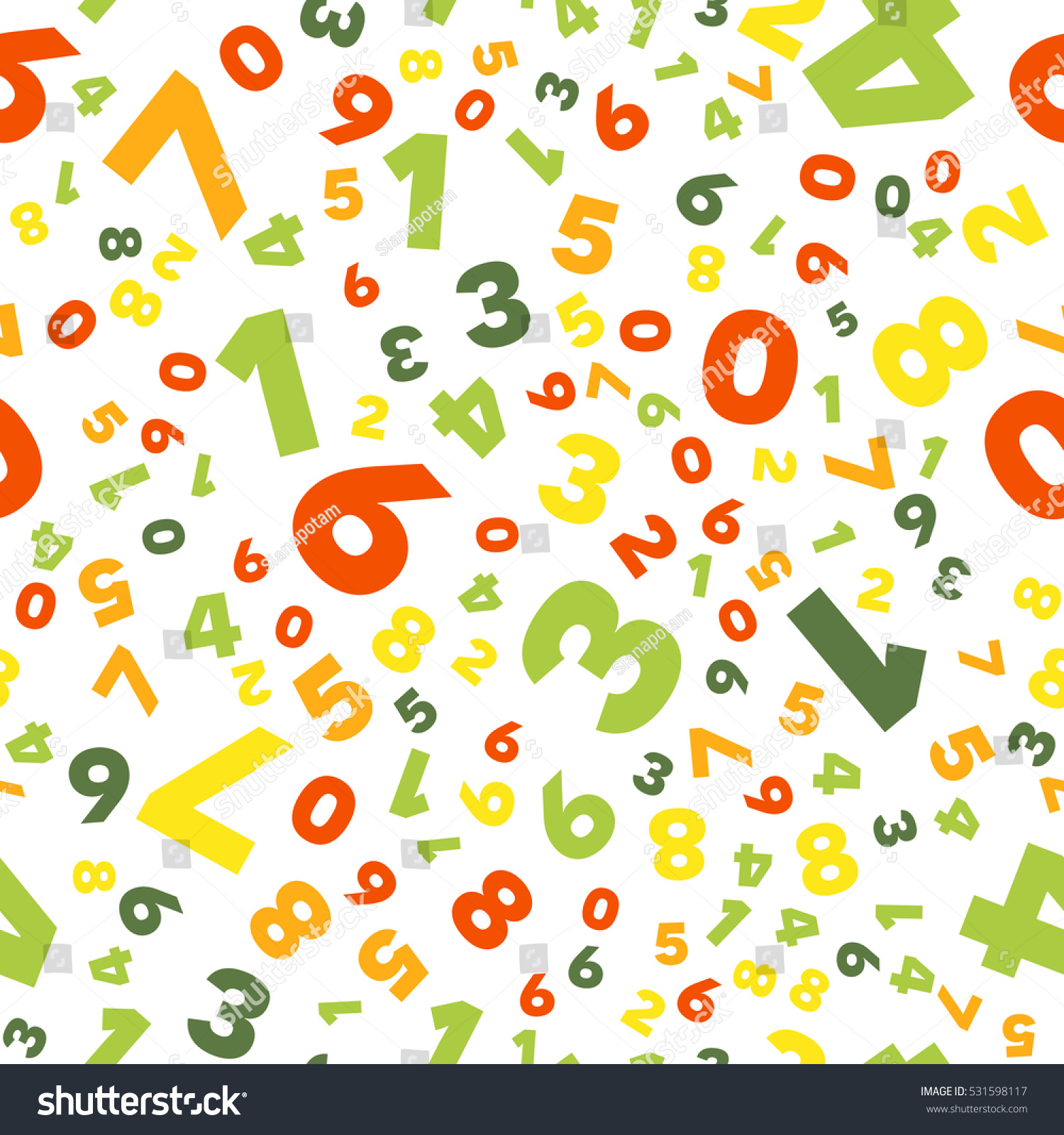Mathematics Background Different Numbers Random Pattern Stock Vector Mathematics Background Different Numbers Random Pattern Stock Vector